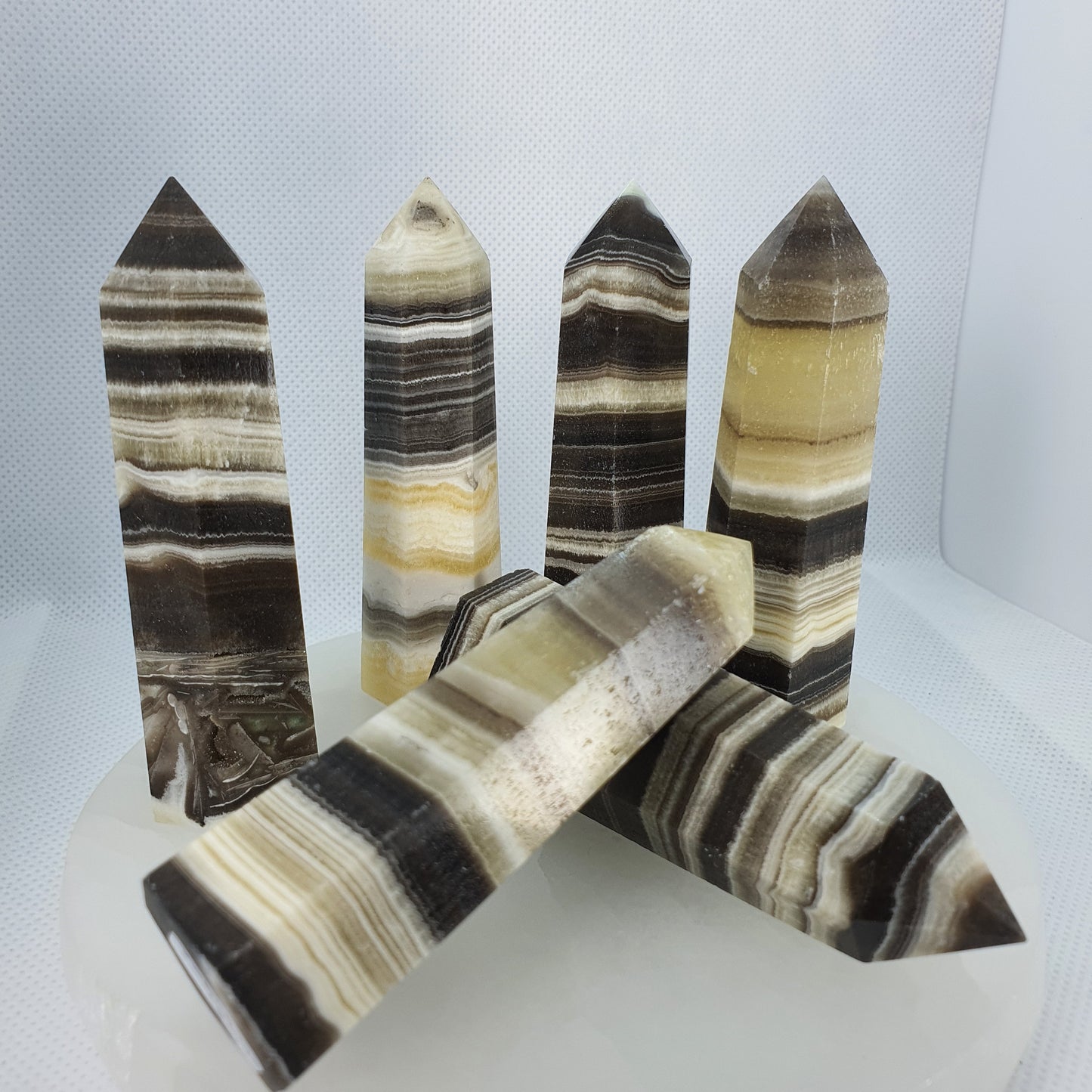 Crystals - Zebra Calcite Points