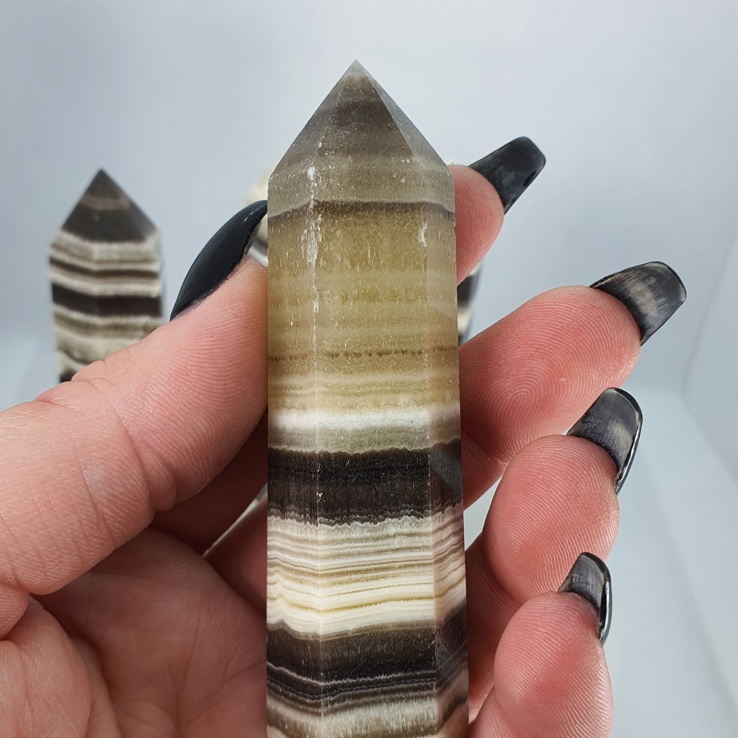 Crystals - Zebra Calcite Points