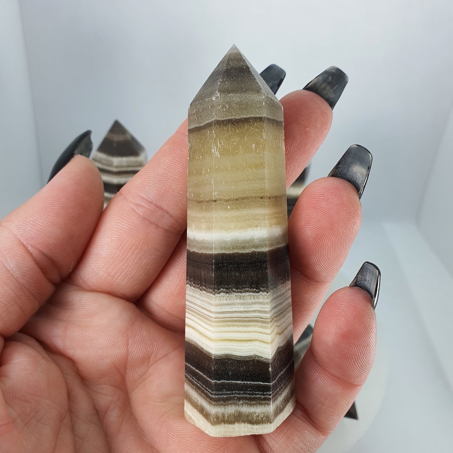 Crystals - Zebra Calcite Points