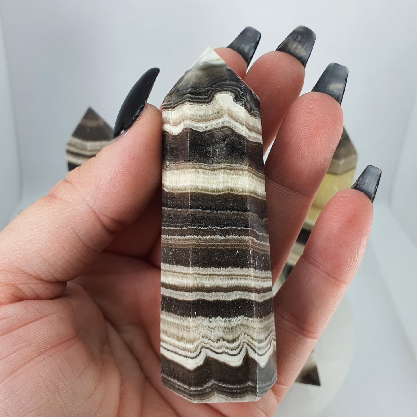 Crystals - Zebra Calcite Points