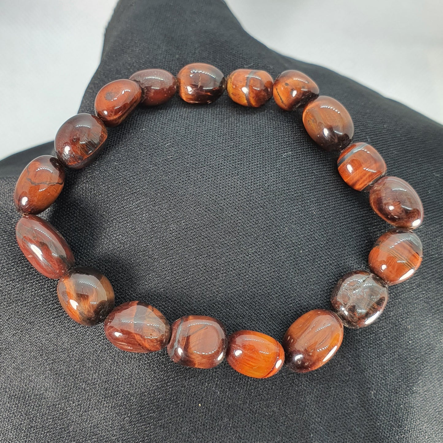 Crystals - Tiger Eye (Red) Bracelet (Tumbled Bead)