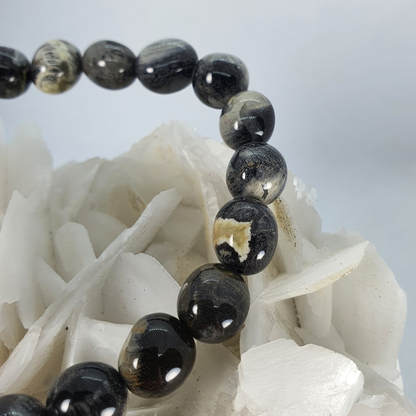 Crystals - Silver Leaf Jasper Bracelet