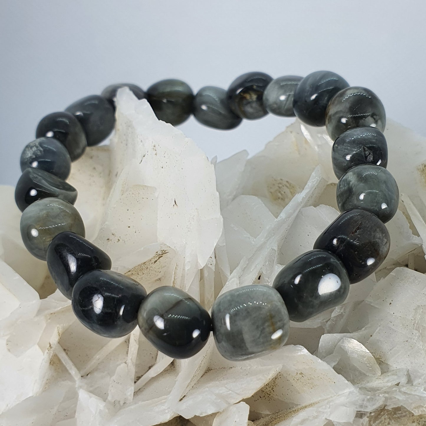 Crystals - Cat's Eye (Silver/Grey) Bracelet