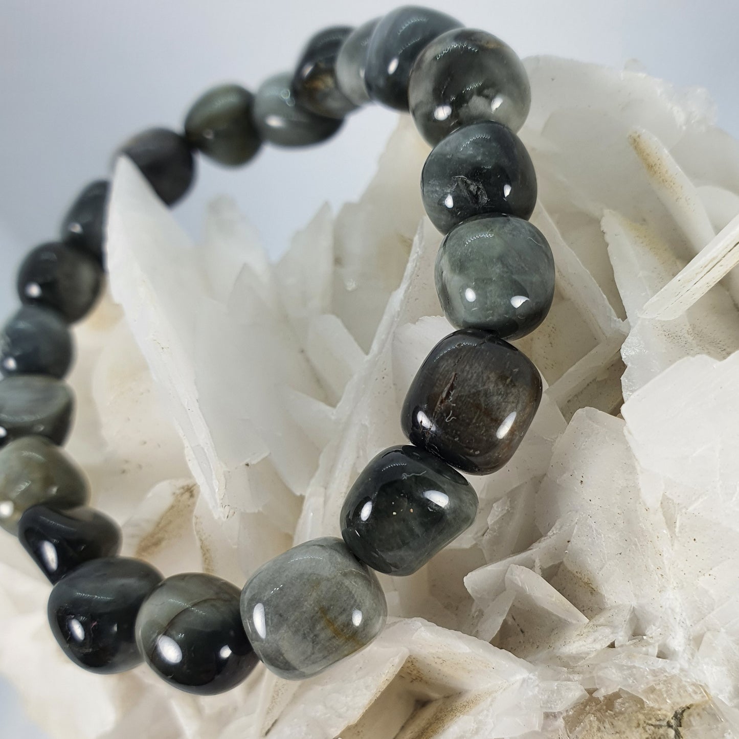 Crystals - Cat's Eye (Silver/Grey) Bracelet