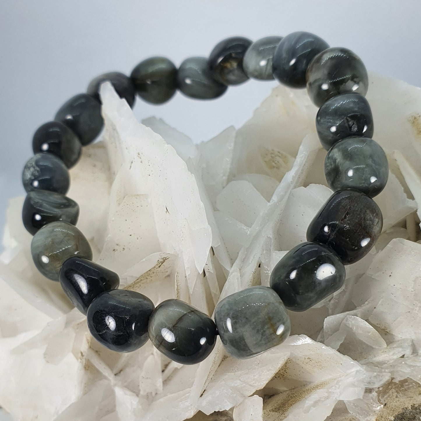 Crystals - Cat's Eye (Silver/Grey) Bracelet
