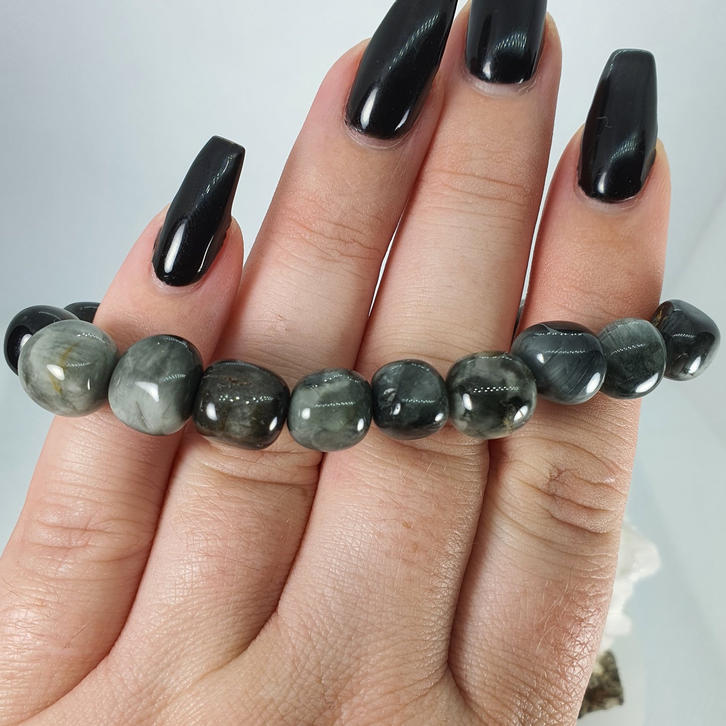 Crystals - Cat's Eye (Silver/Grey) Bracelet