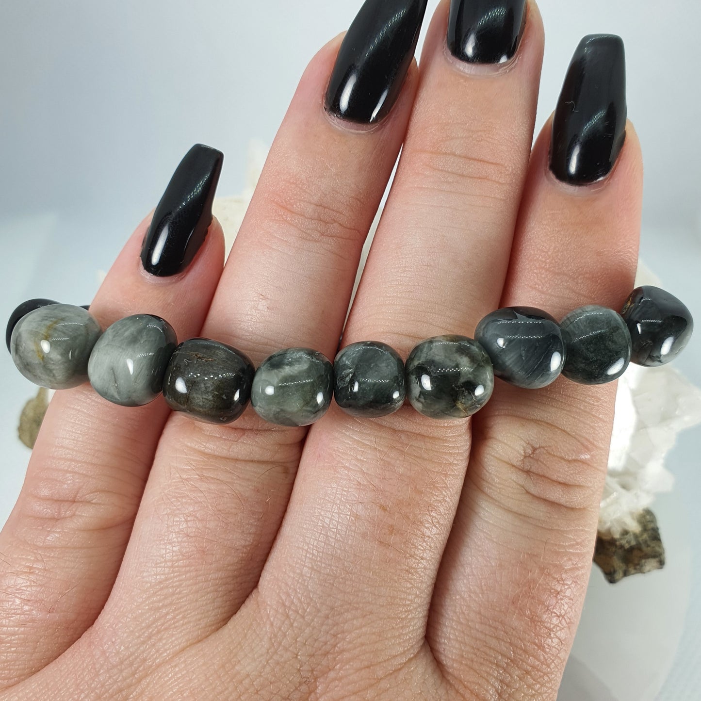 Crystals - Cat's Eye (Silver/Grey) Bracelet