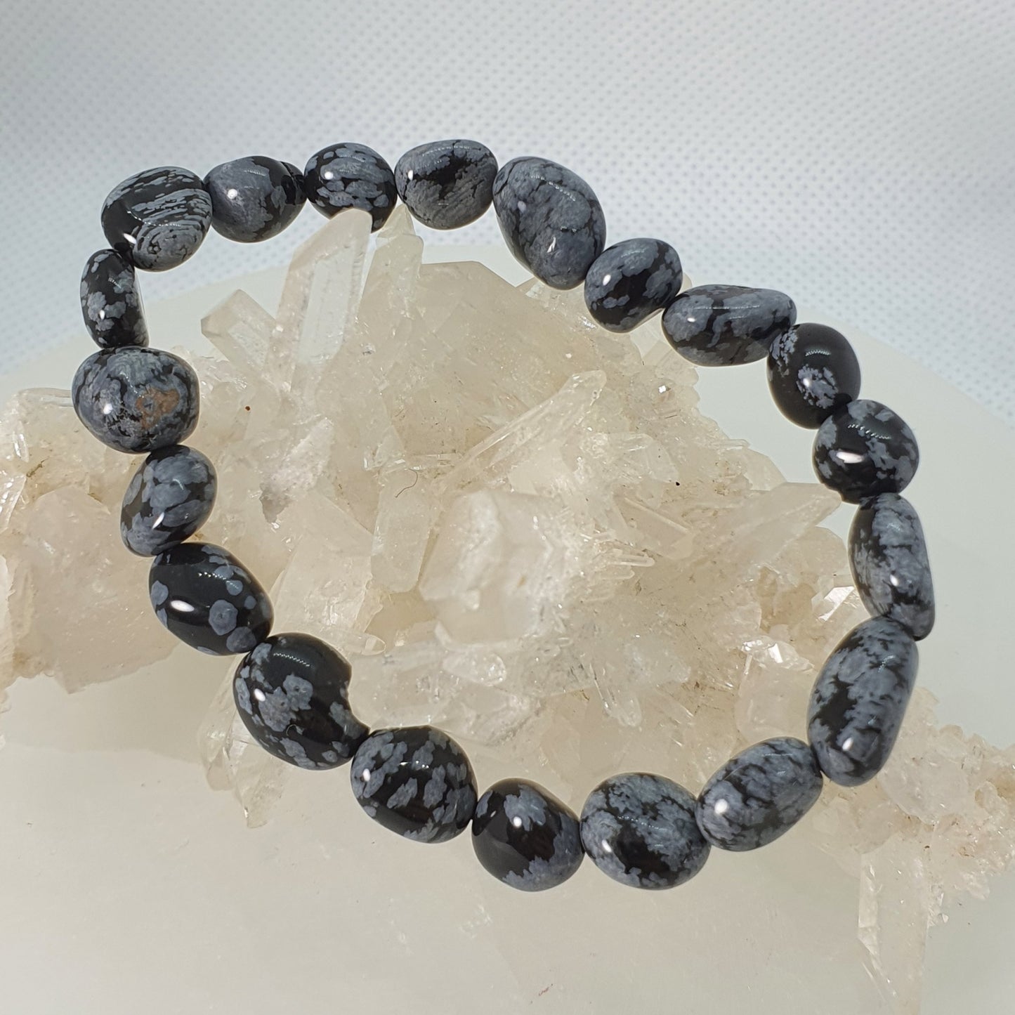 Crystals - Snowflake Obsidian Bracelet