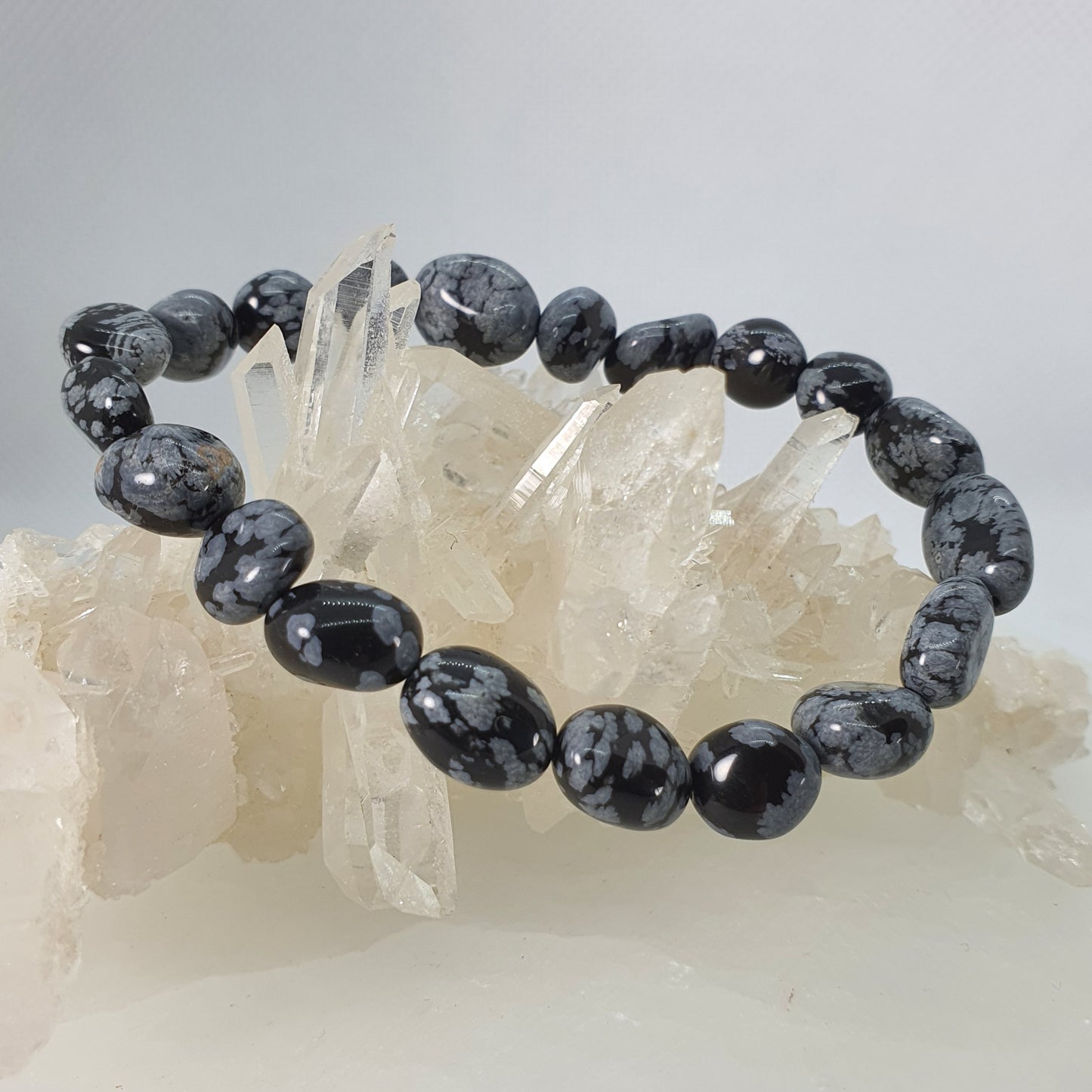 Crystals - Snowflake Obsidian Bracelet