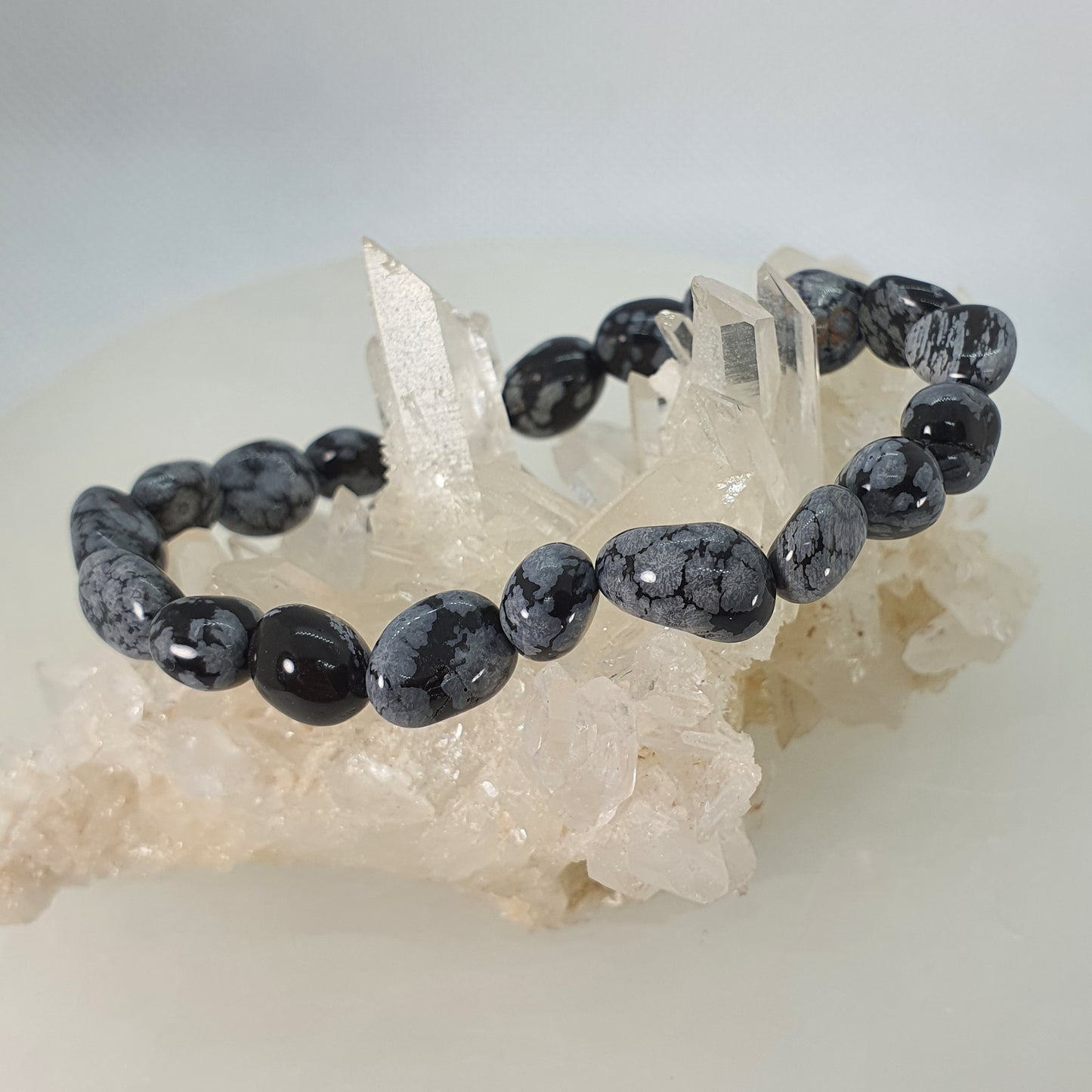 Crystals - Snowflake Obsidian Bracelet