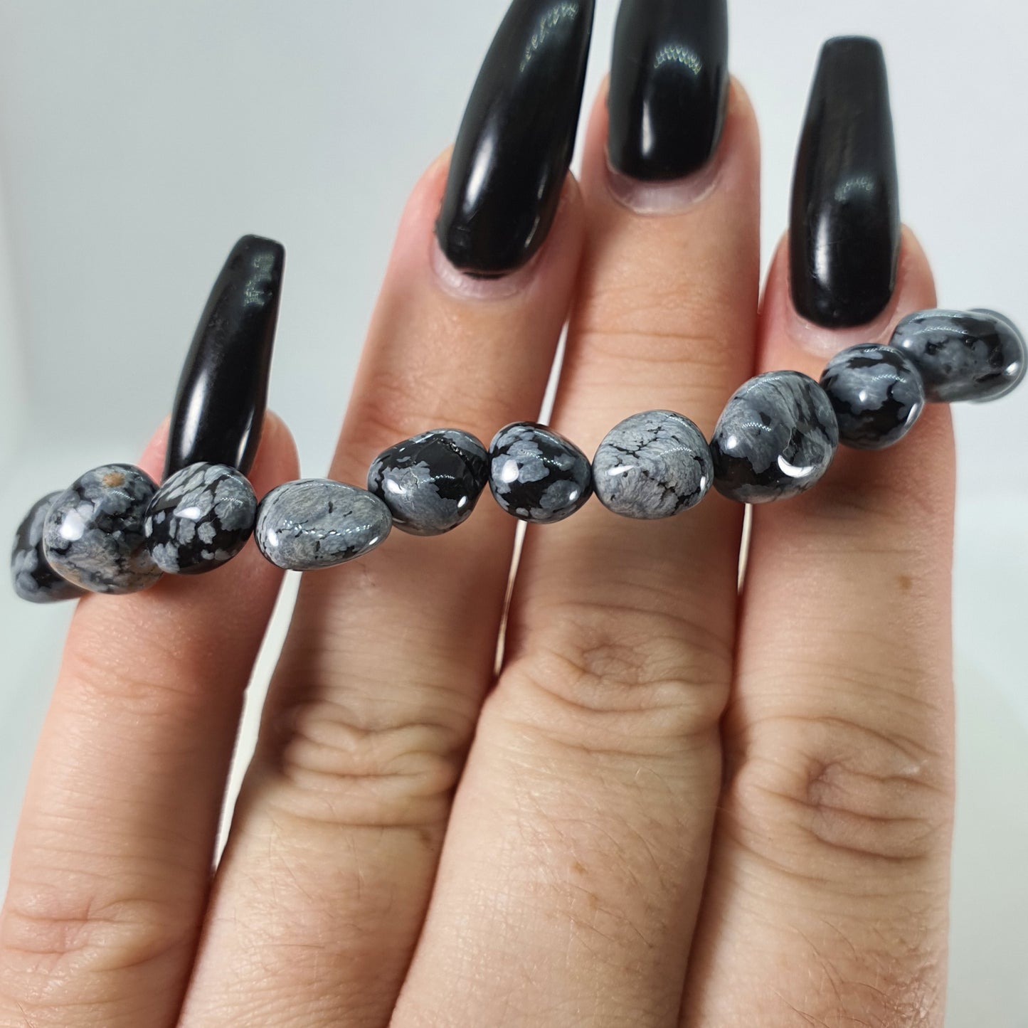 Crystals - Snowflake Obsidian Bracelet
