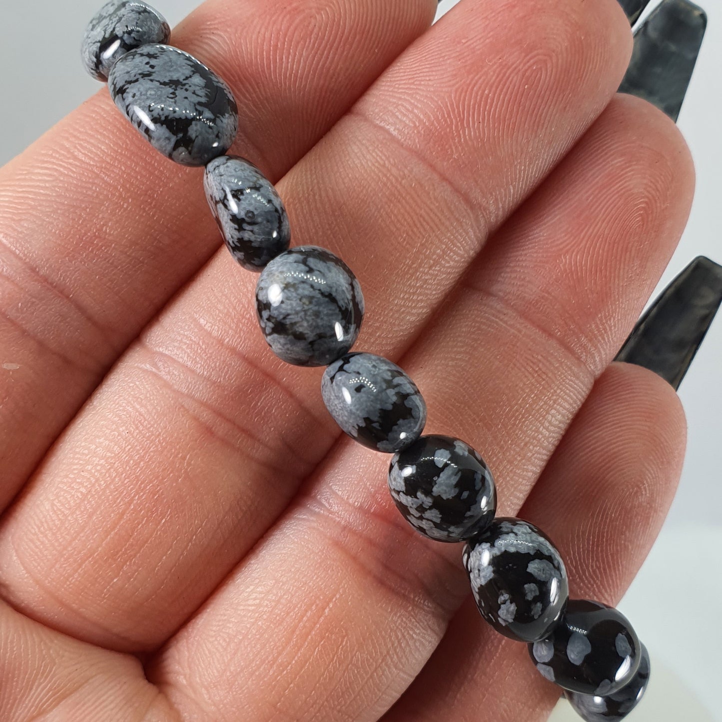 Crystals - Snowflake Obsidian Bracelet