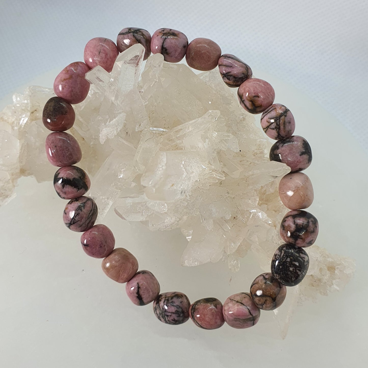 Crystals - Rhodonite Bracelet (Tumbled Stones)