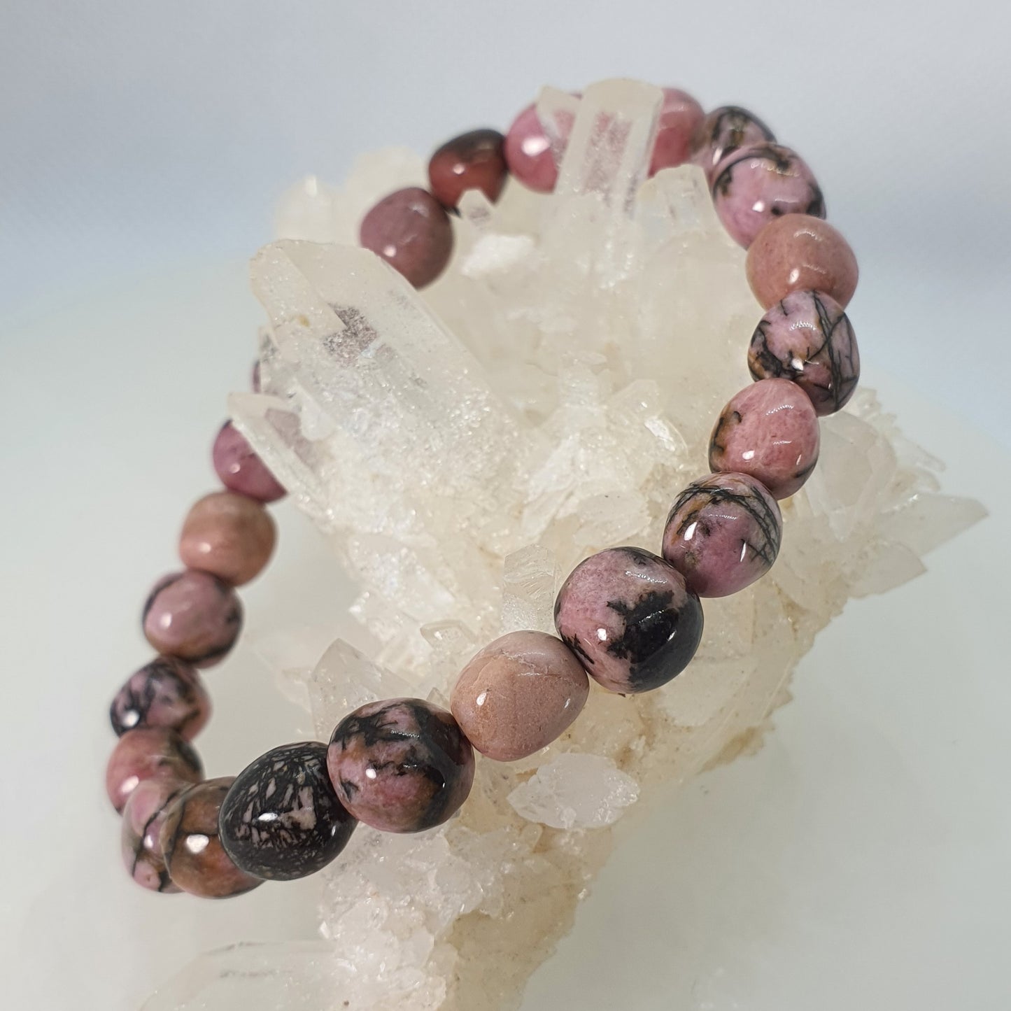 Crystals - Rhodonite Bracelet (Tumbled Stones)