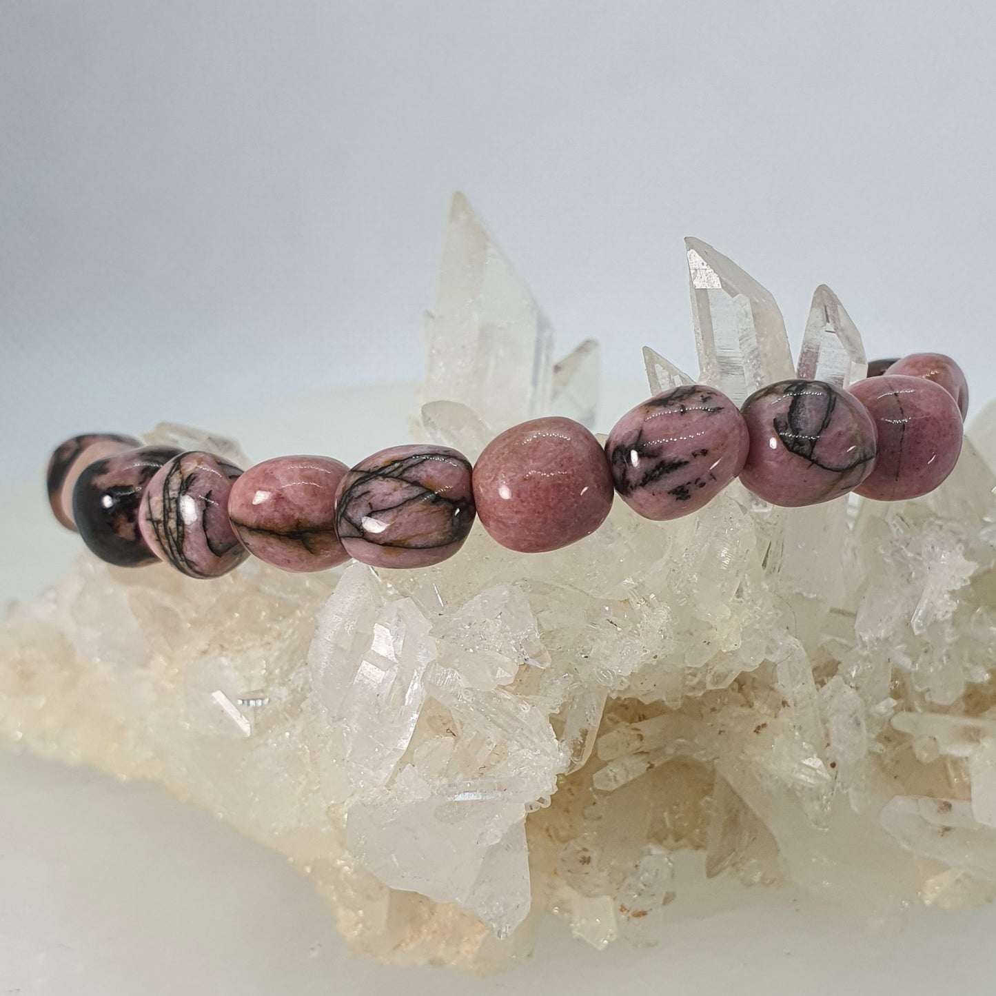 Crystals - Rhodonite Bracelet (Tumbled Stones)