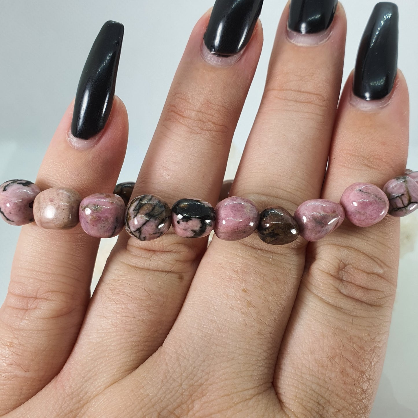 Crystals - Rhodonite Bracelet (Tumbled Stones)