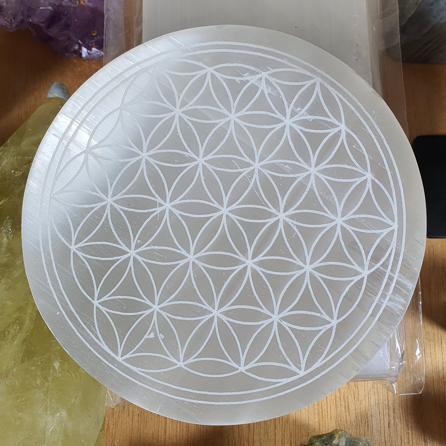 Crystals - Selenite Crystal Grid/Charging Plate