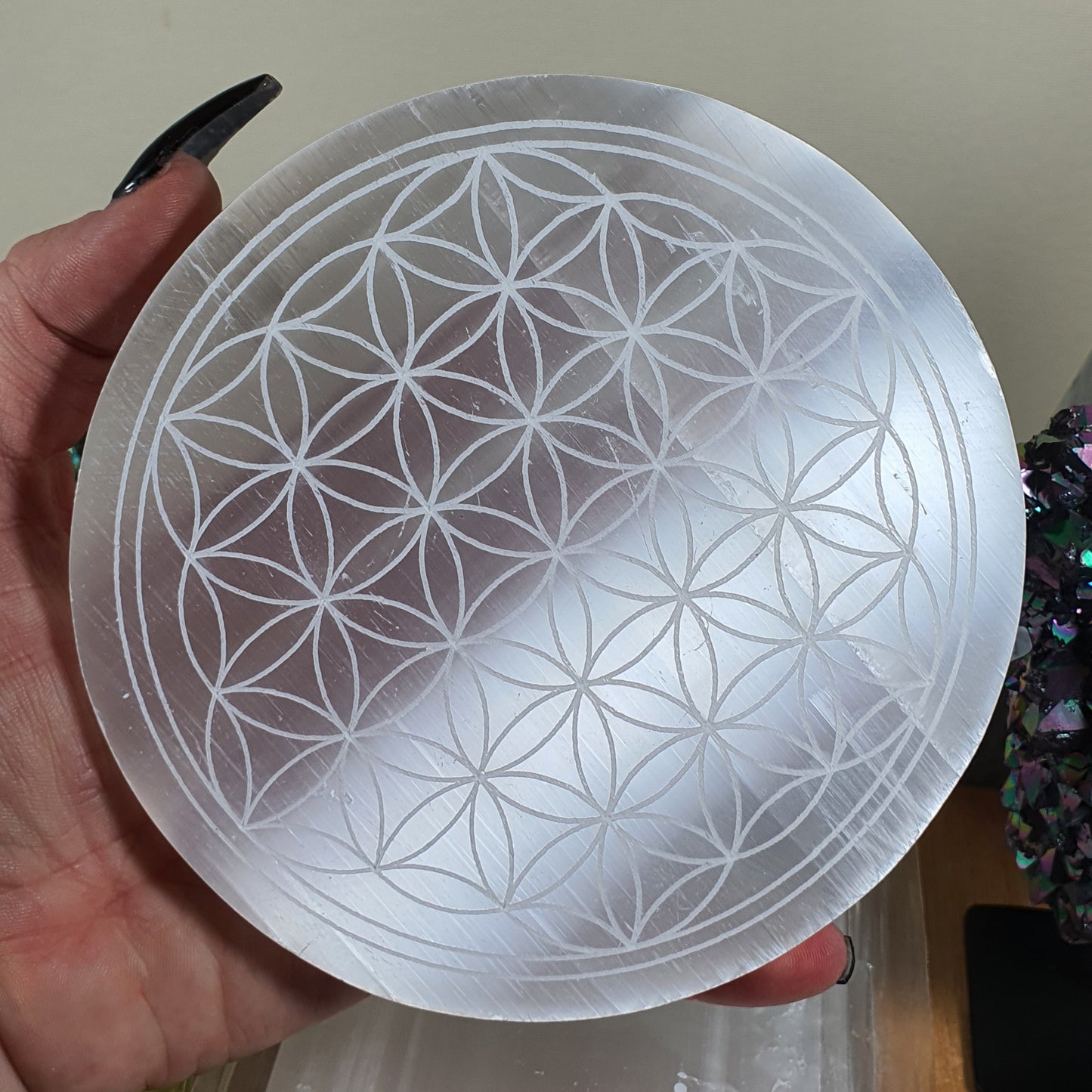 Crystals - Selenite Crystal Grid/Charging Plate