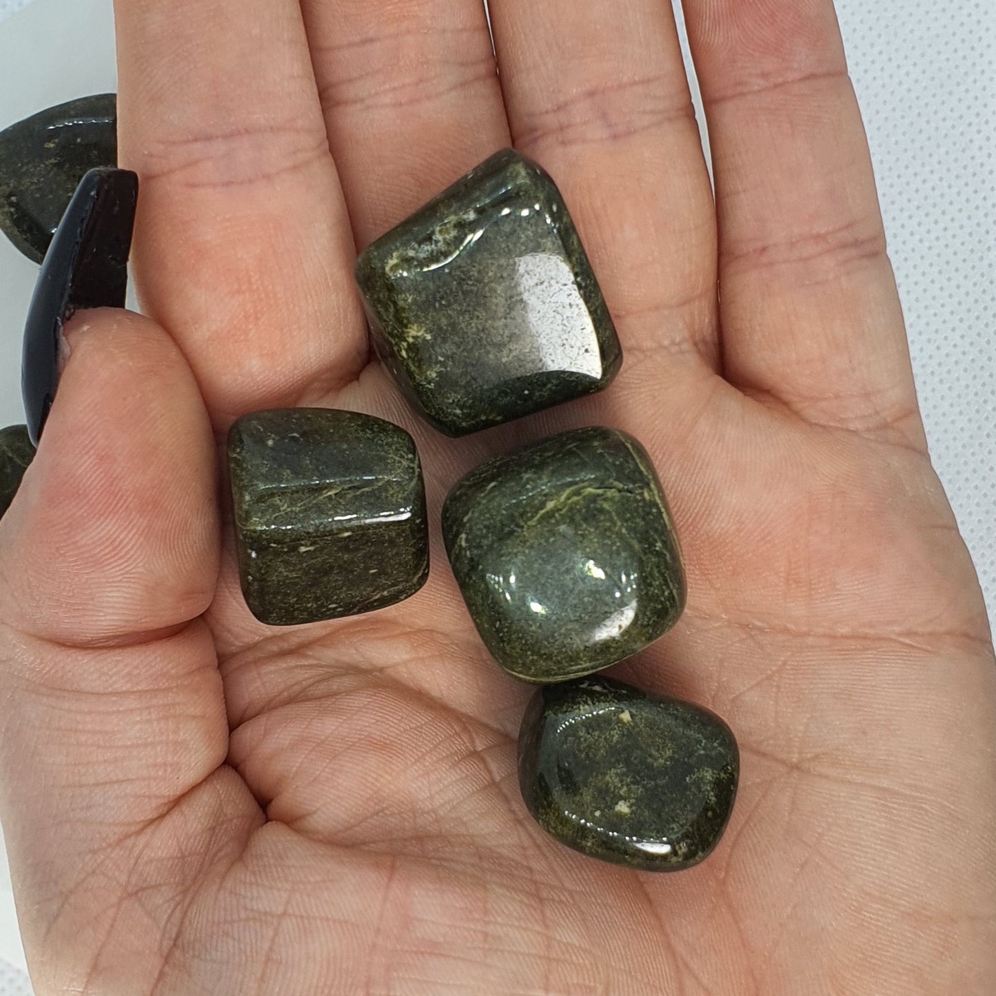 Crystals - Vesuvianite (Vasanite) Tumbled Stones