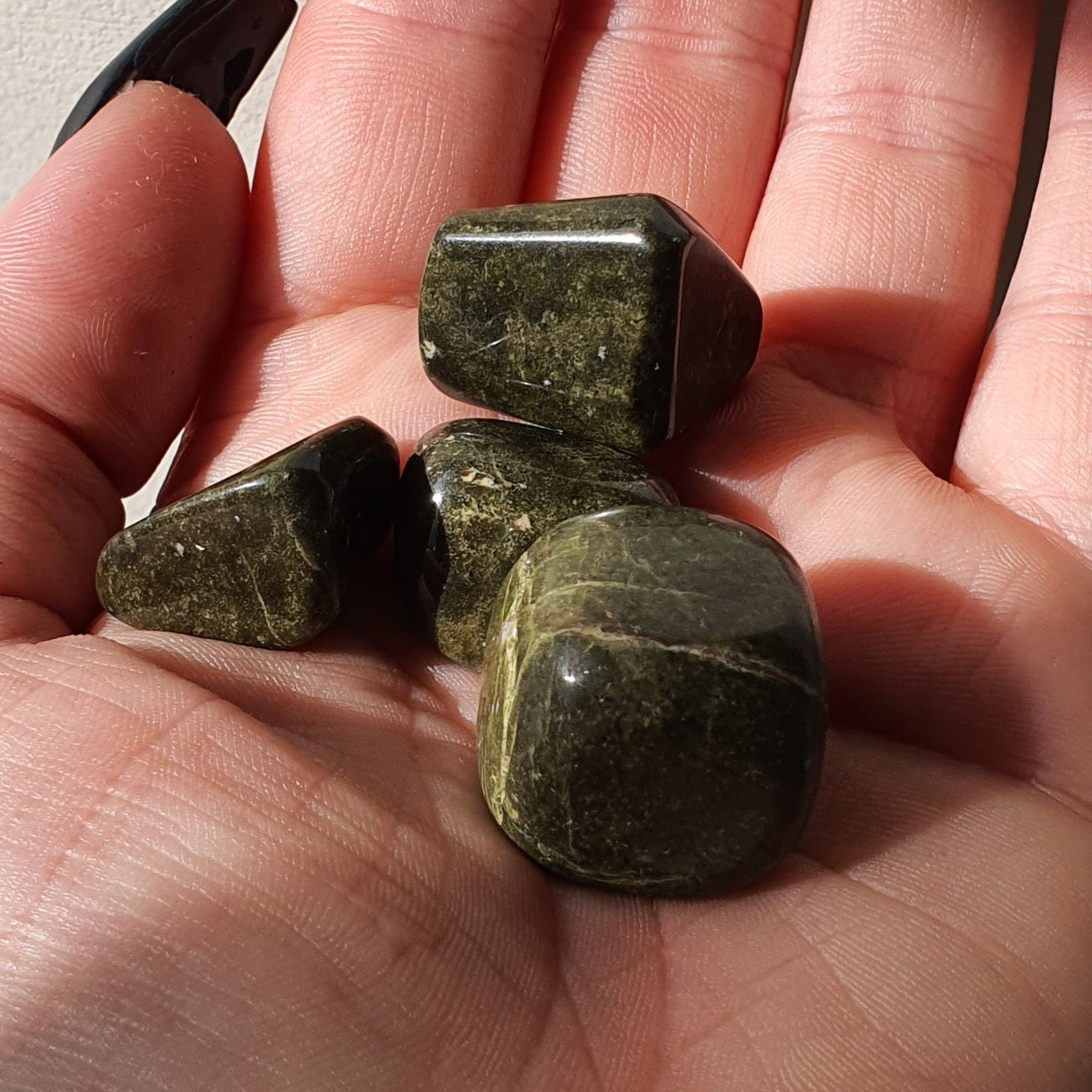 Crystals - Vesuvianite (Vasanite) Tumbled Stones