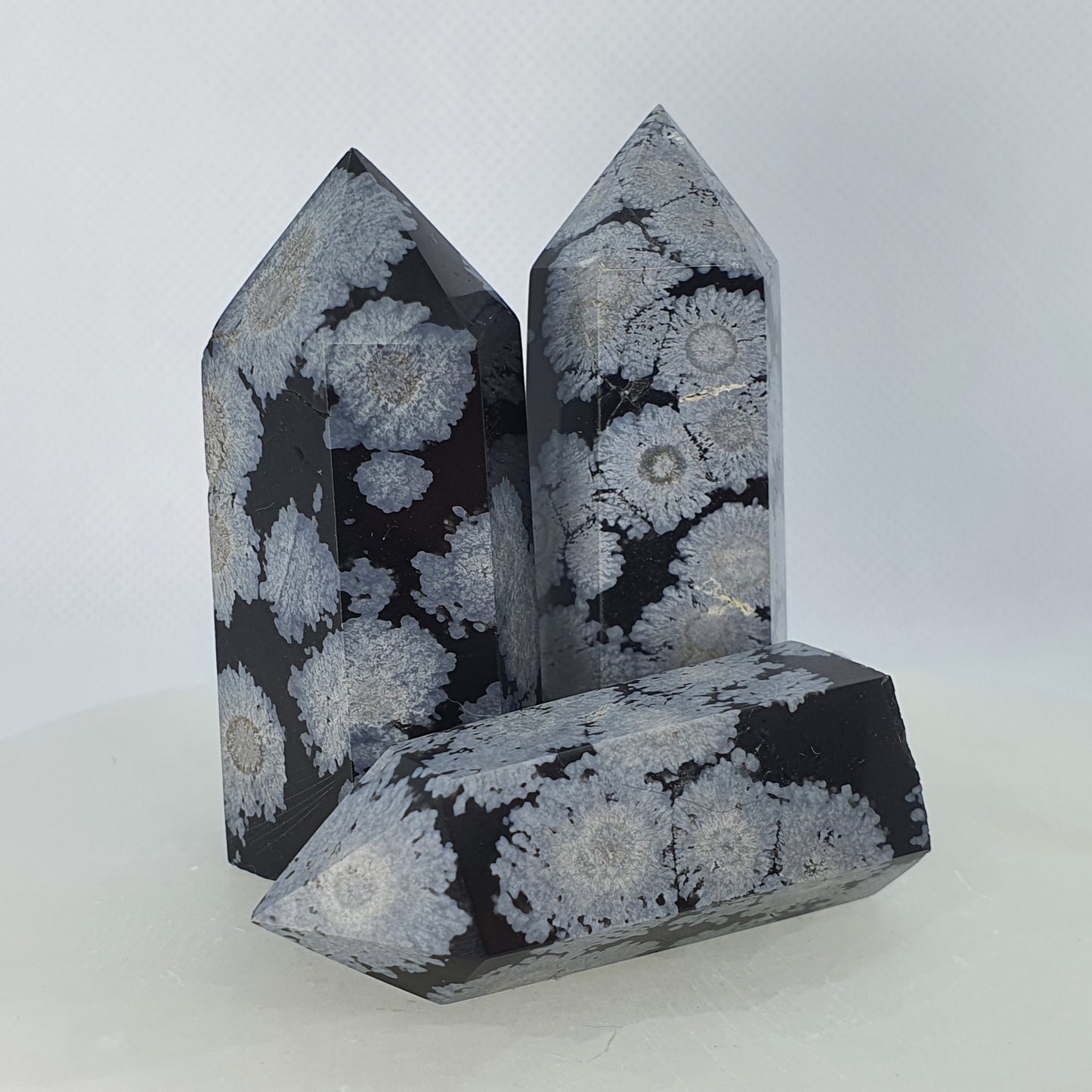 Crystals - Obsidian (Snowflake - High White) Generators/Points