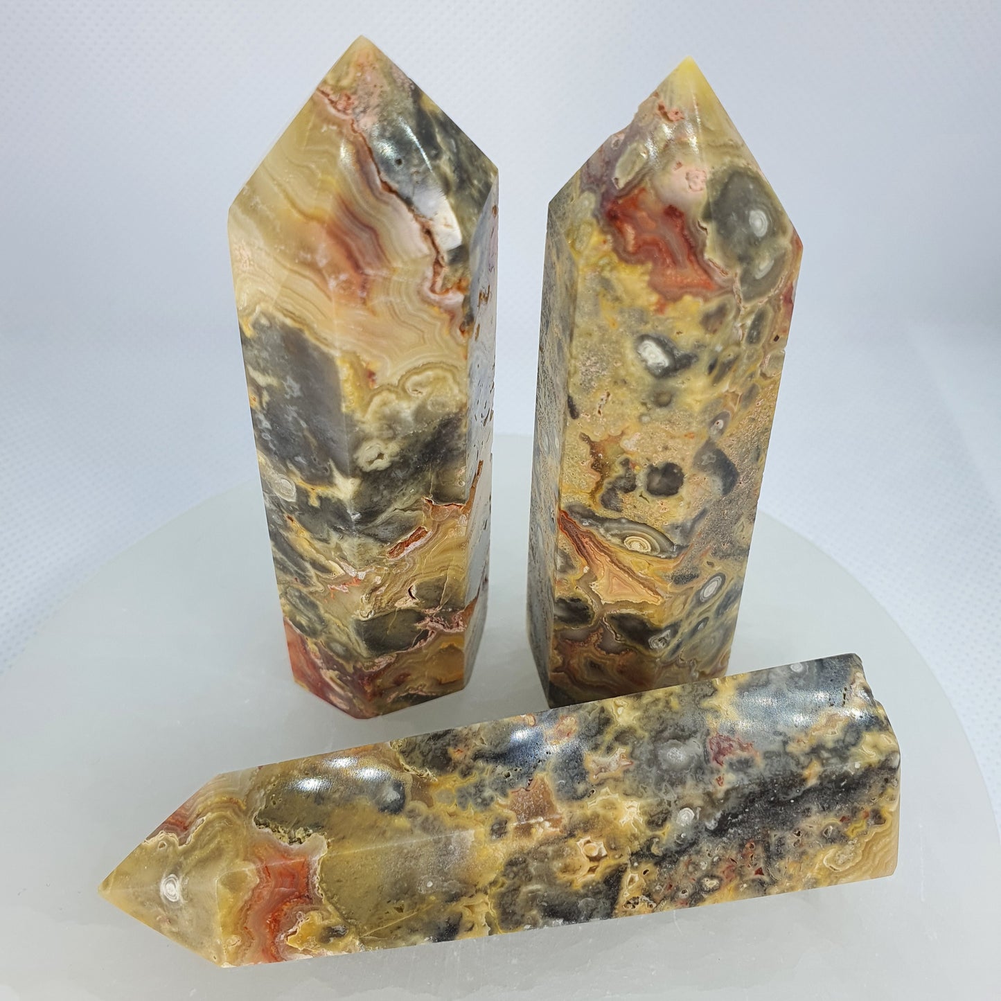 Crystals - Crazy Lace Agate (Yellow) Generators/Points