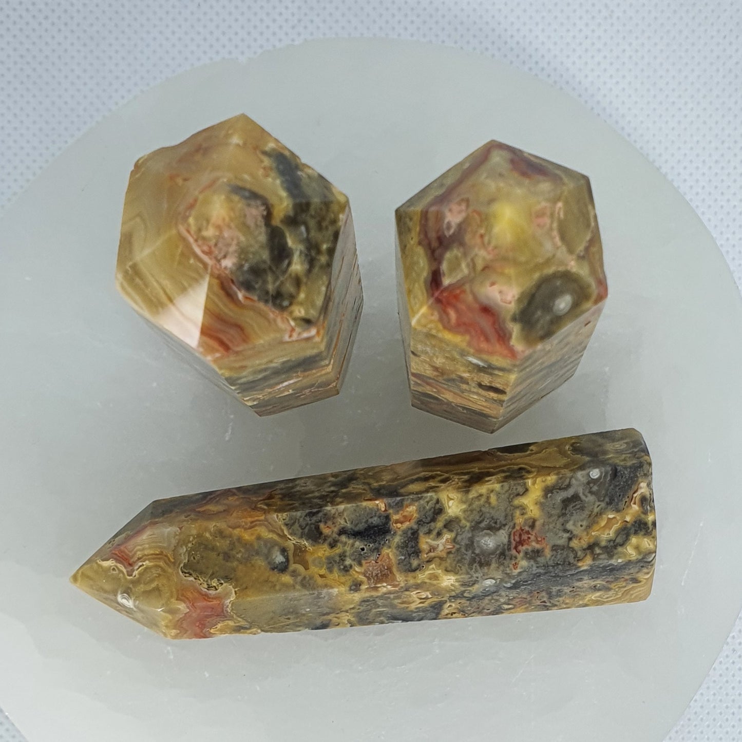 Crystals - Crazy Lace Agate (Yellow) Generators/Points