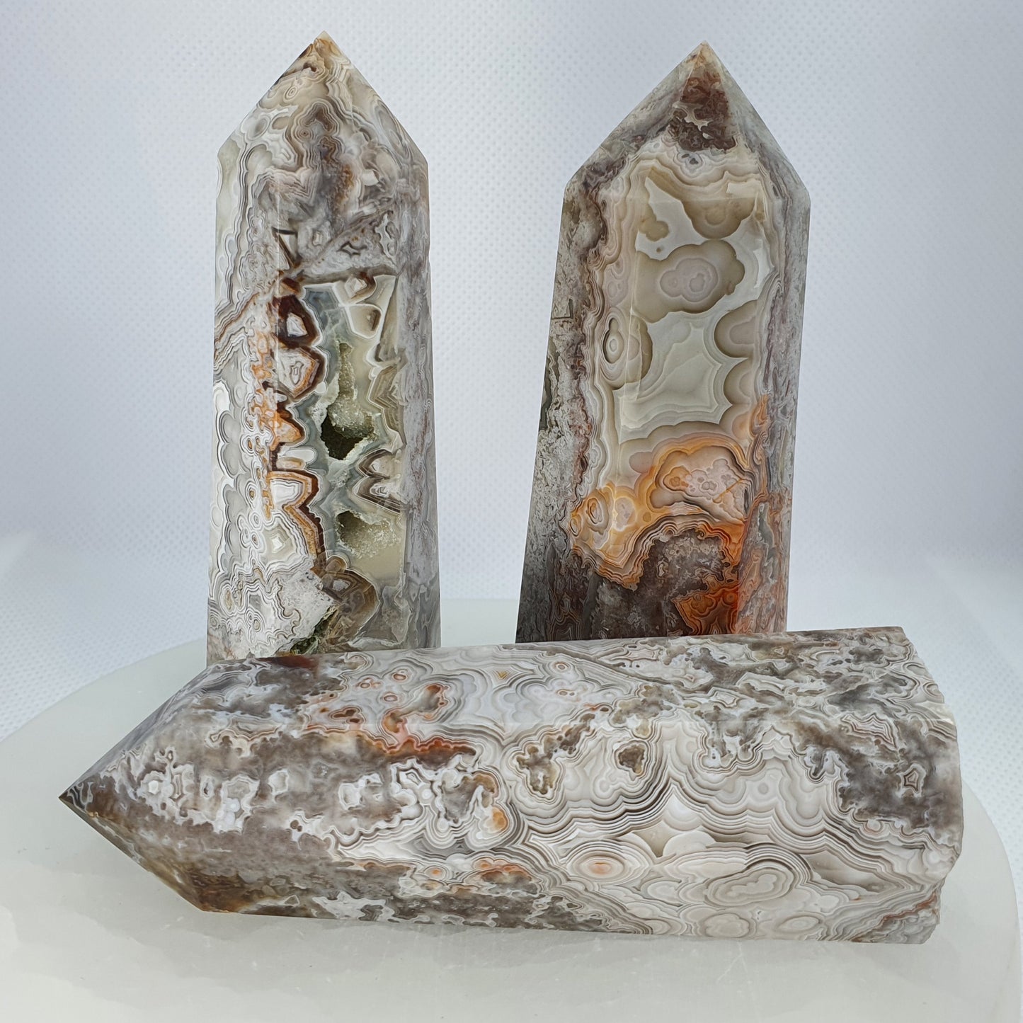 Crystals - Crazy Lace Agate (White) Generators/Points