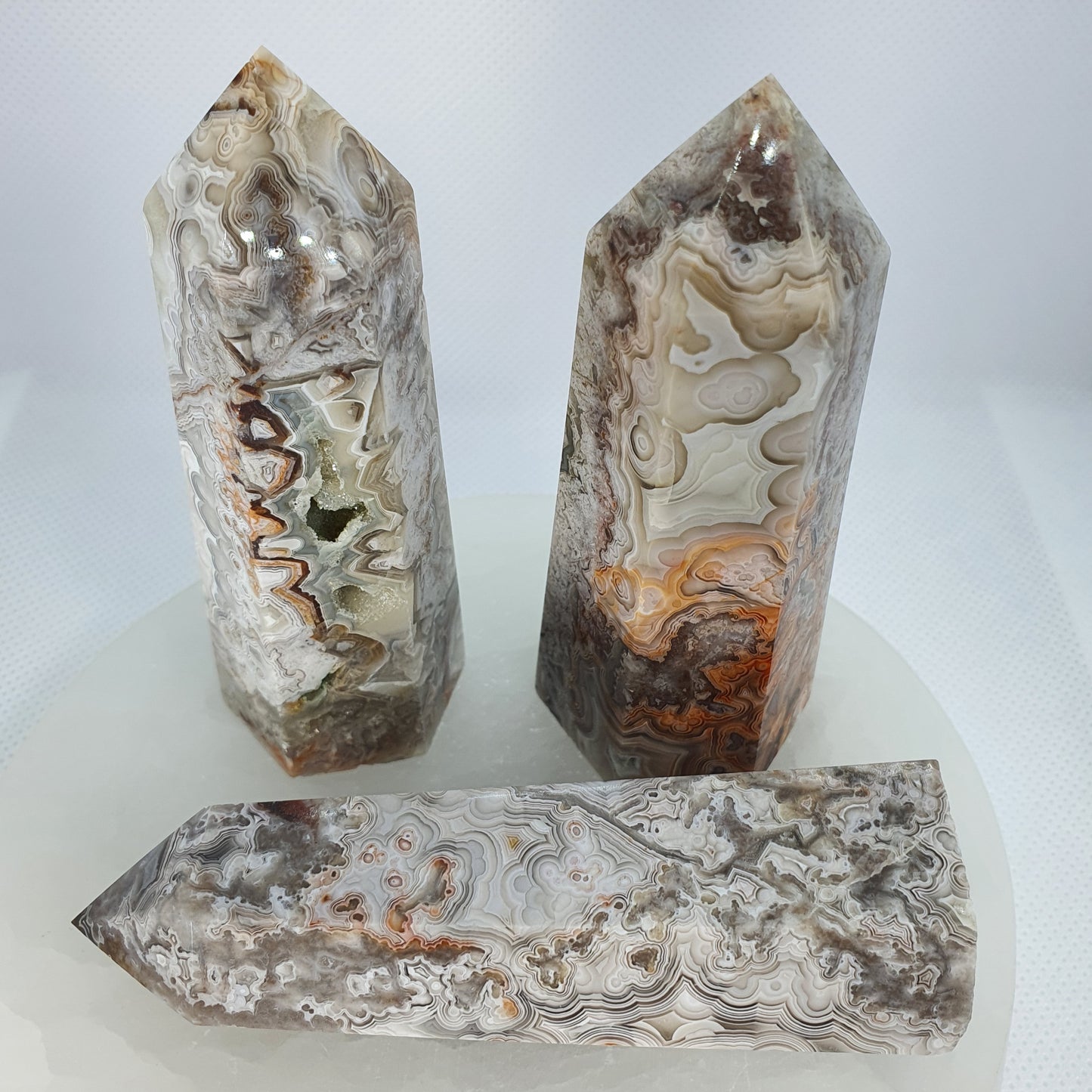 Crystals - Crazy Lace Agate (White) Generators/Points