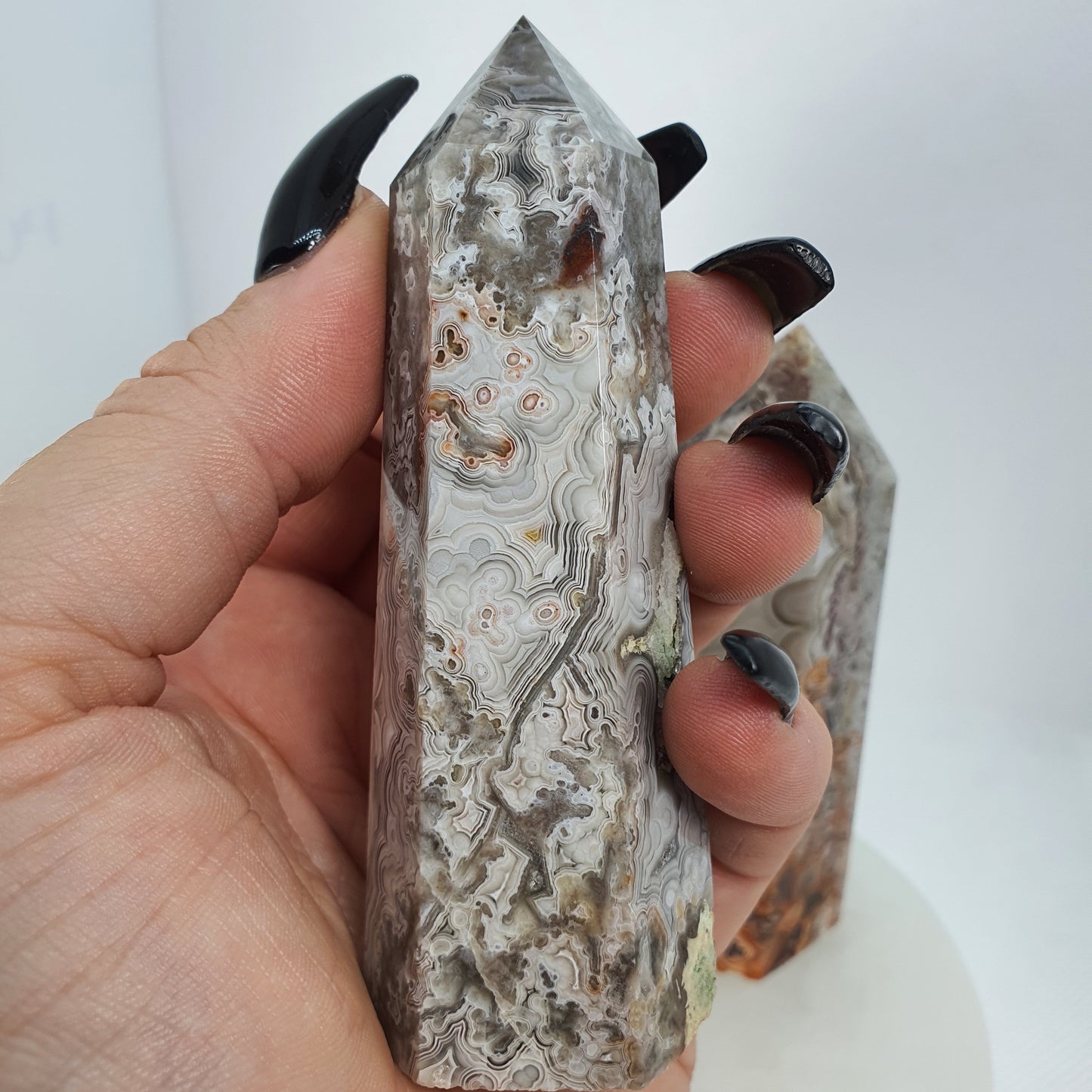 Crystals - Crazy Lace Agate (White) Generators/Points