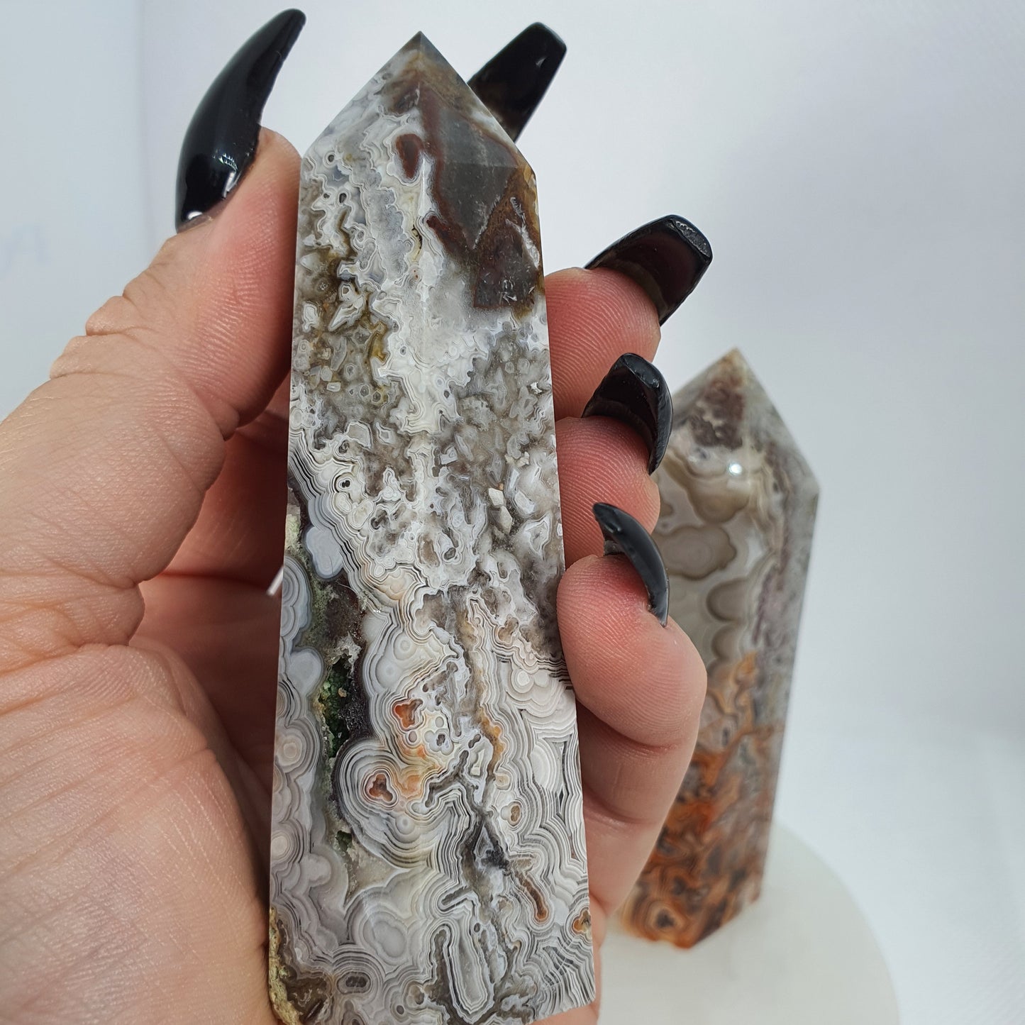 Crystals - Crazy Lace Agate (White) Generators/Points