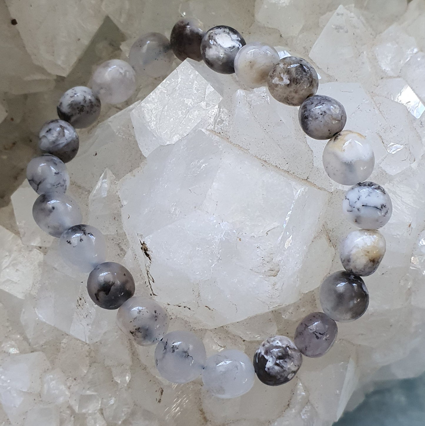 Crystals - Dendritic Opal (Merlinite) Bracelet