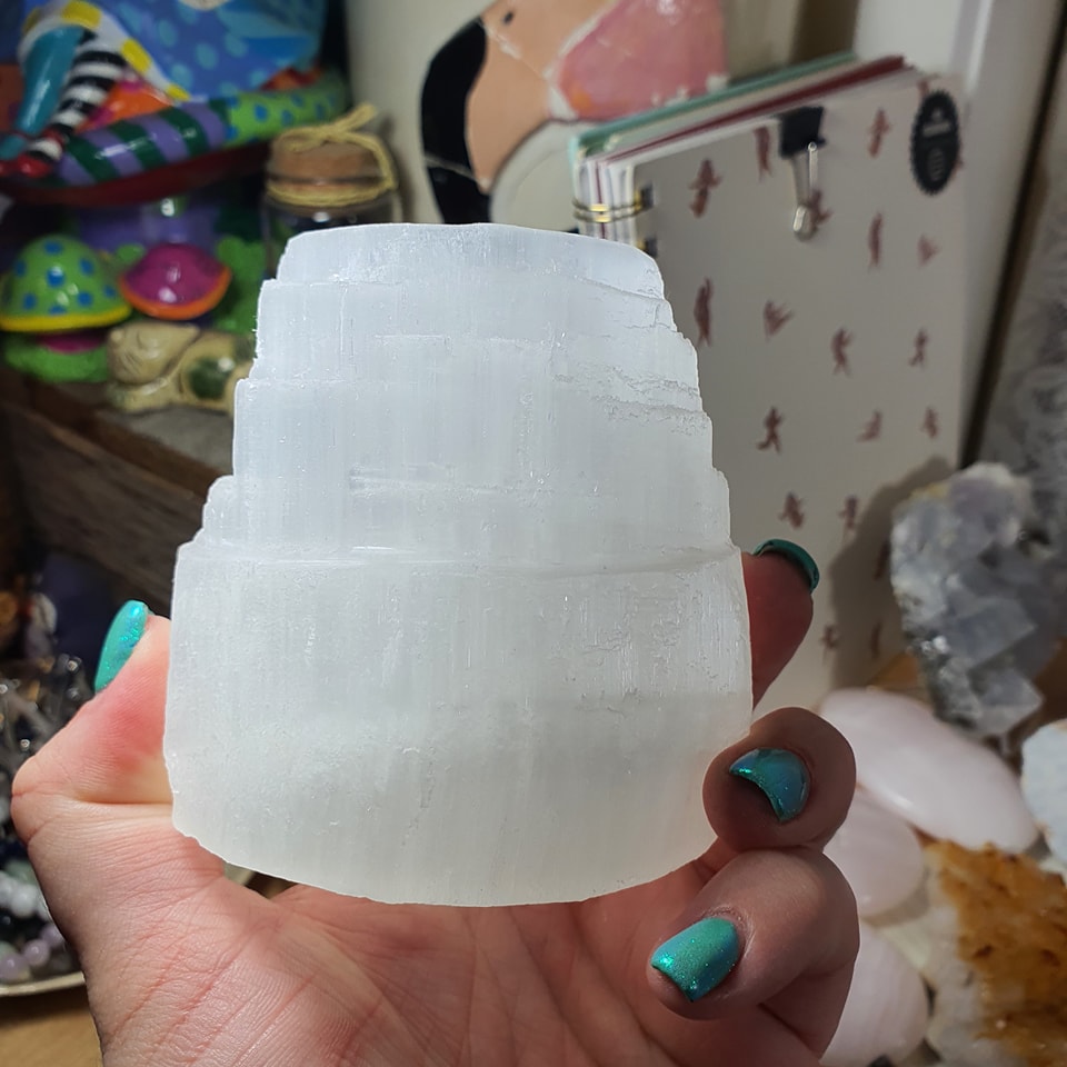 Crystals - Selenite Tea Candle Holder