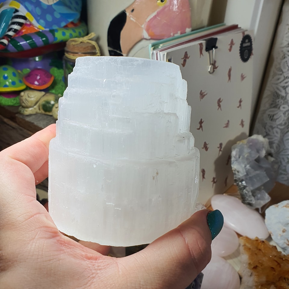 Crystals - Selenite Tea Candle Holder
