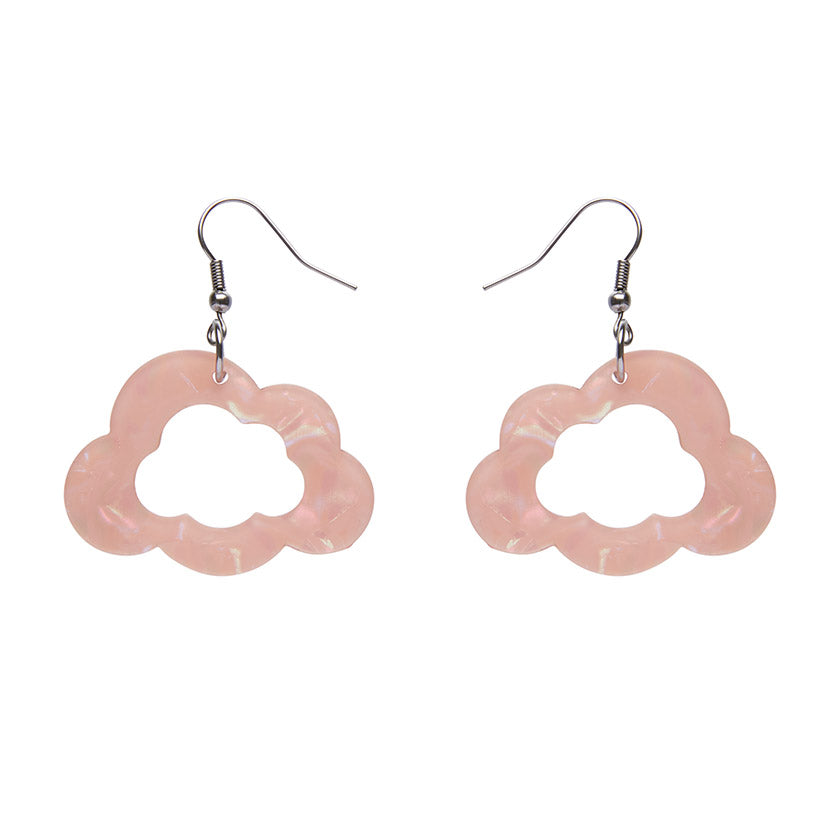 Erstwilder - Cloud Solid Glitter Resin Drop Earrings - Pink