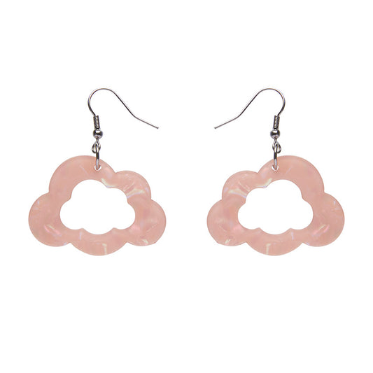 Erstwilder - Cloud Solid Glitter Resin Drop Earrings - Pink