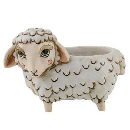 Allen Designs - BABY Sheep Planter WHITE