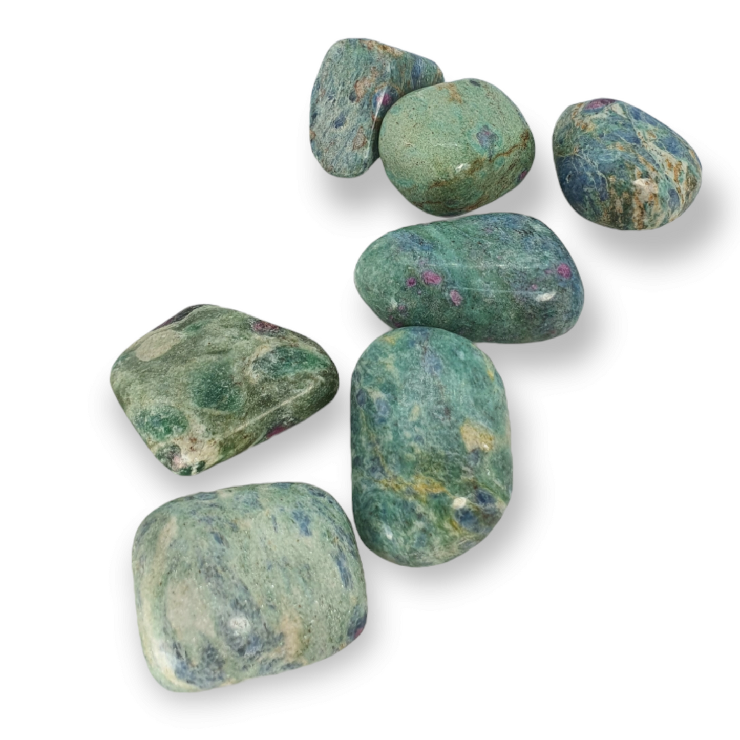 Crystals - Fuchsite & Ruby Tumbled Stones