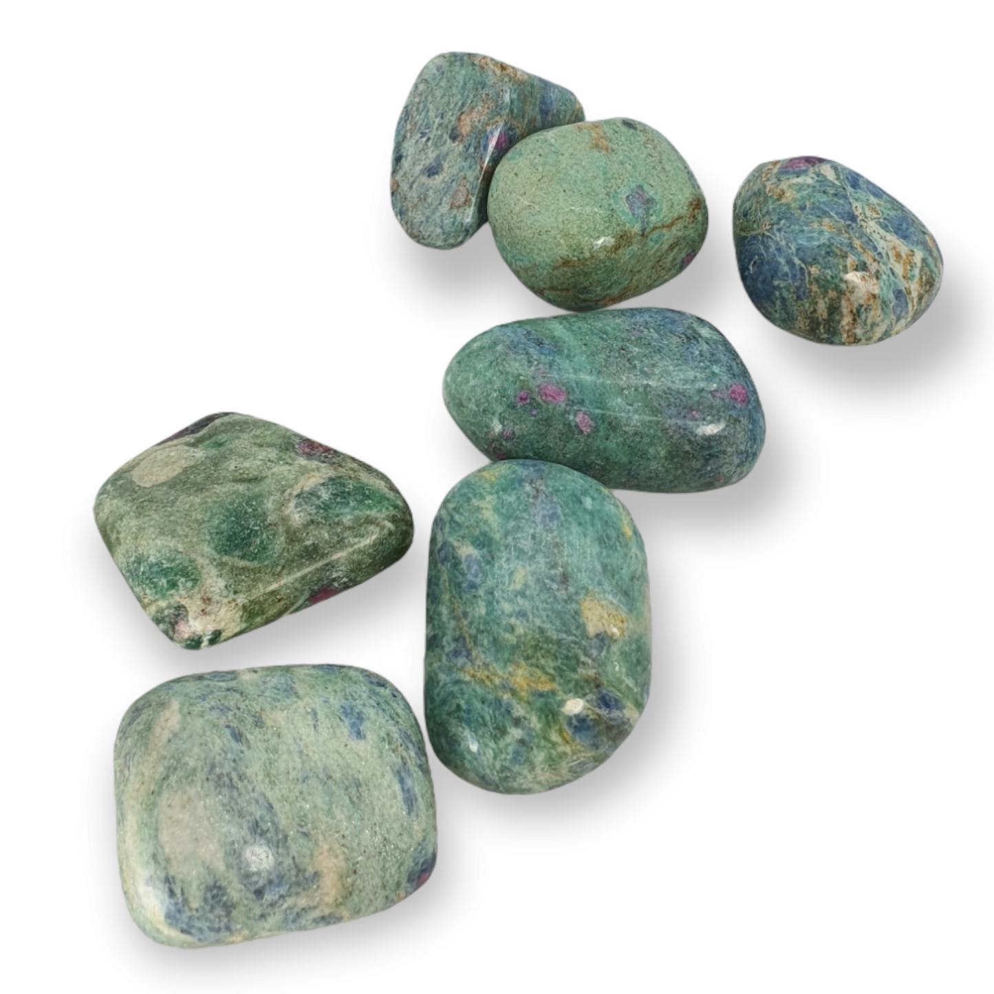 Crystals - Fuchsite & Ruby Tumbled Stones