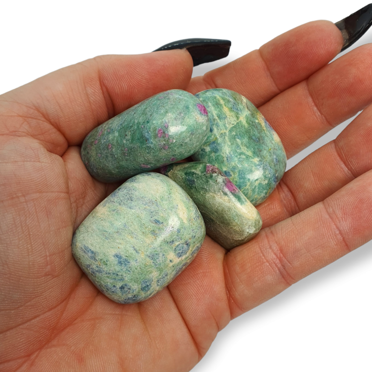 Crystals - Fuchsite & Ruby Tumbled Stones
