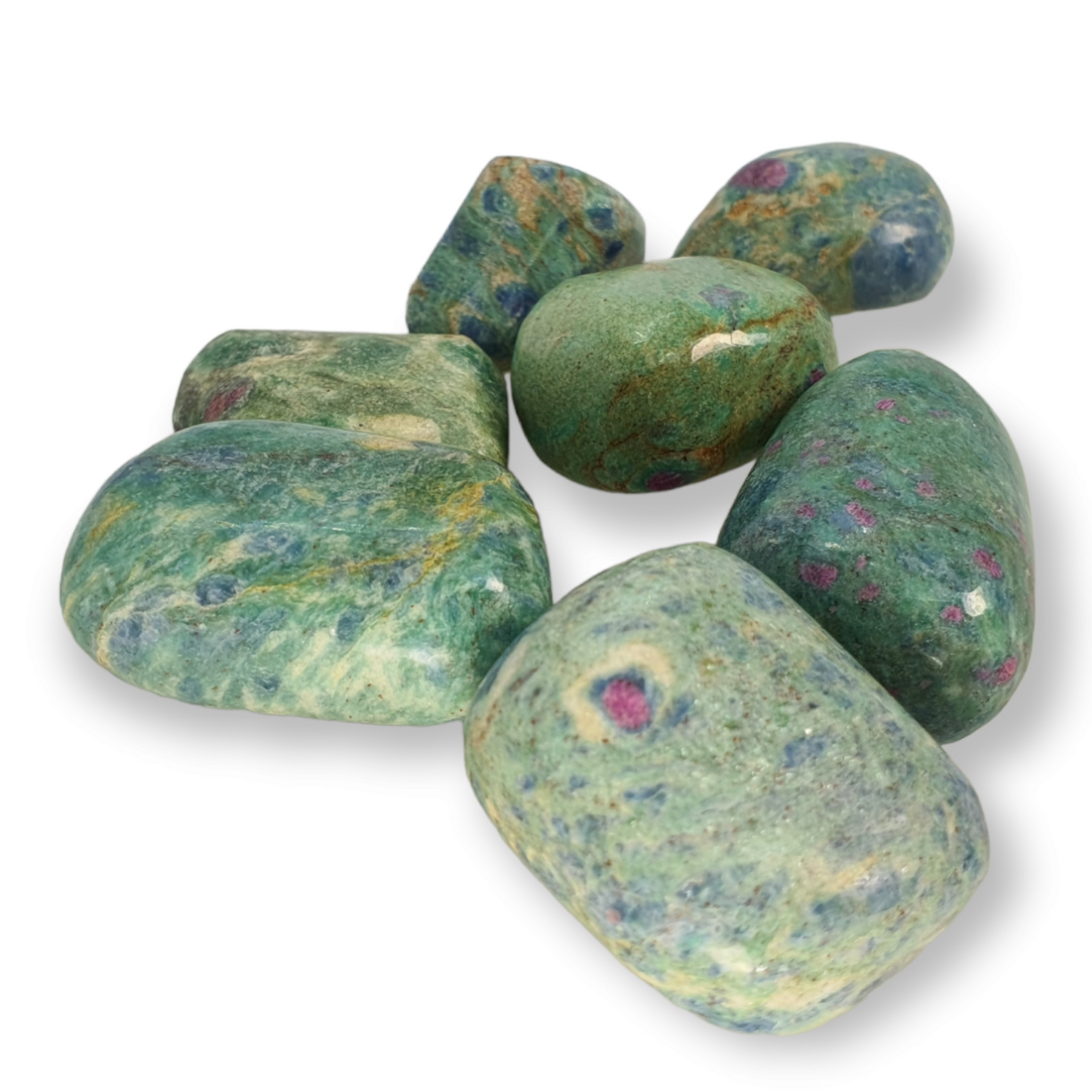 Crystals - Fuchsite & Ruby Tumbled Stones