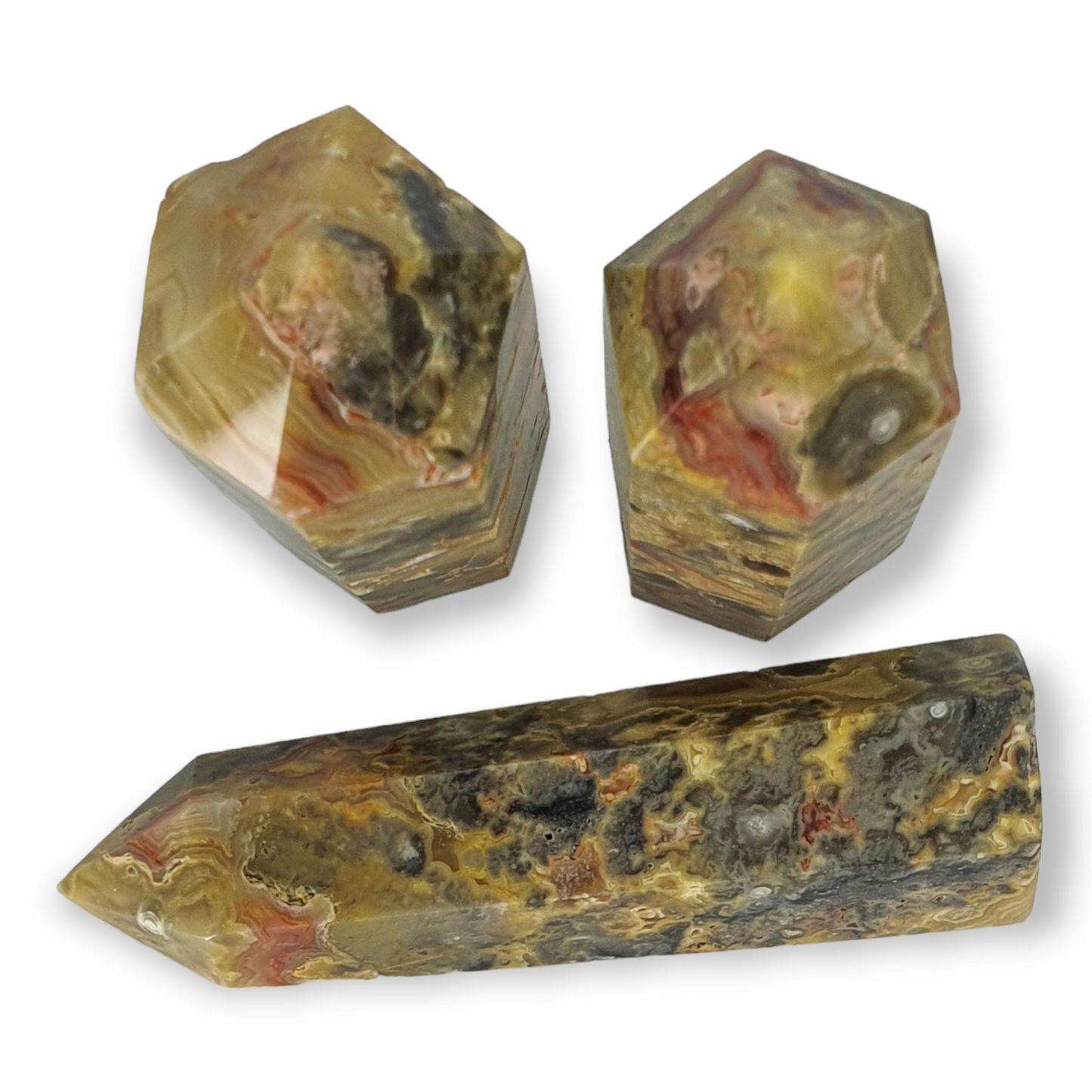 Crystals - Crazy Lace Agate (Yellow) Generators/Points