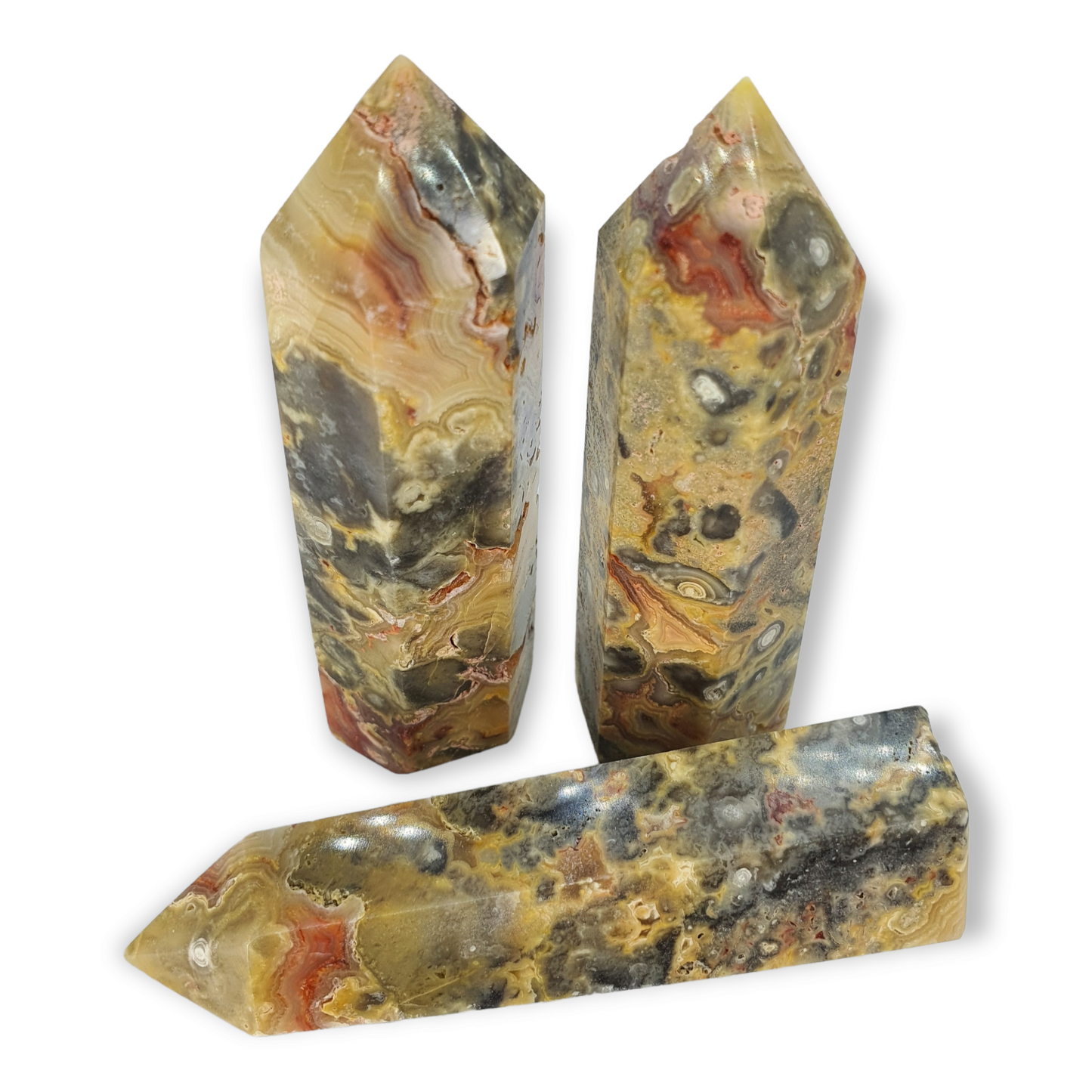 Crystals - Crazy Lace Agate (Yellow) Generators/Points