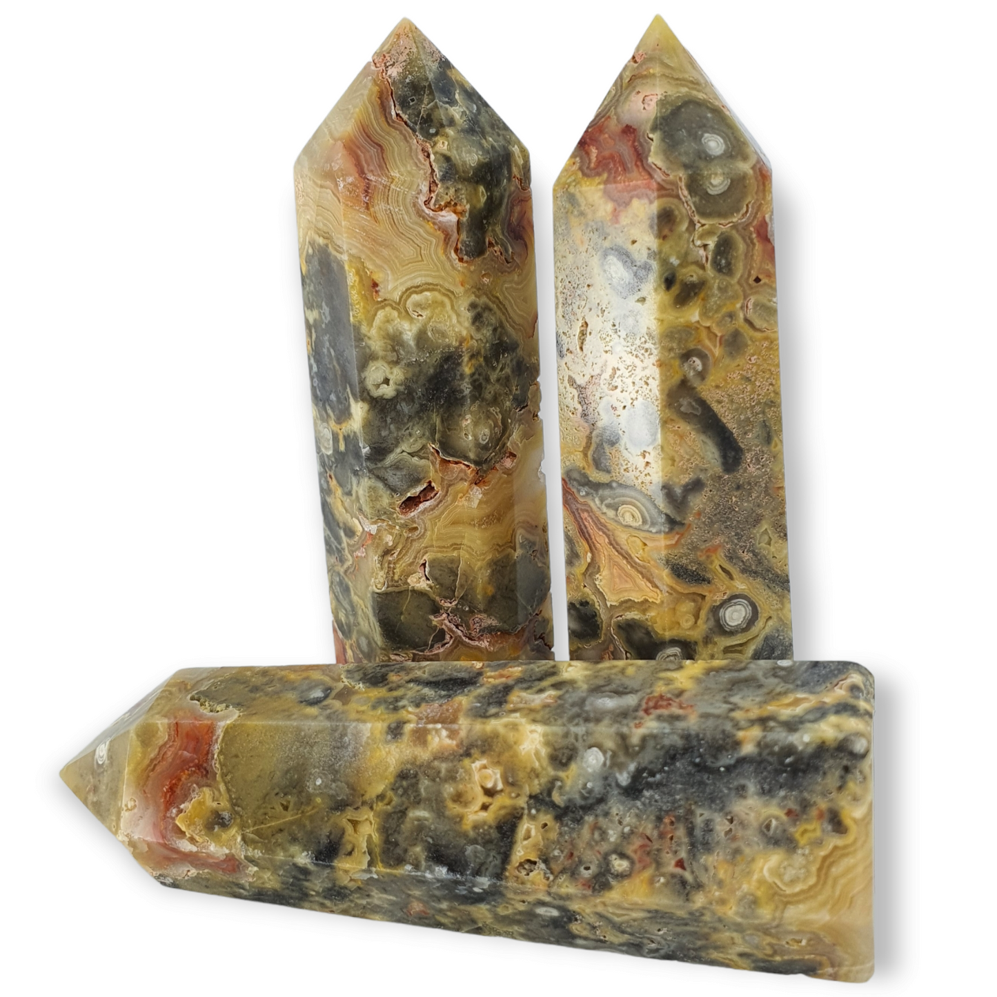 Crystals - Crazy Lace Agate (Yellow) Generators/Points