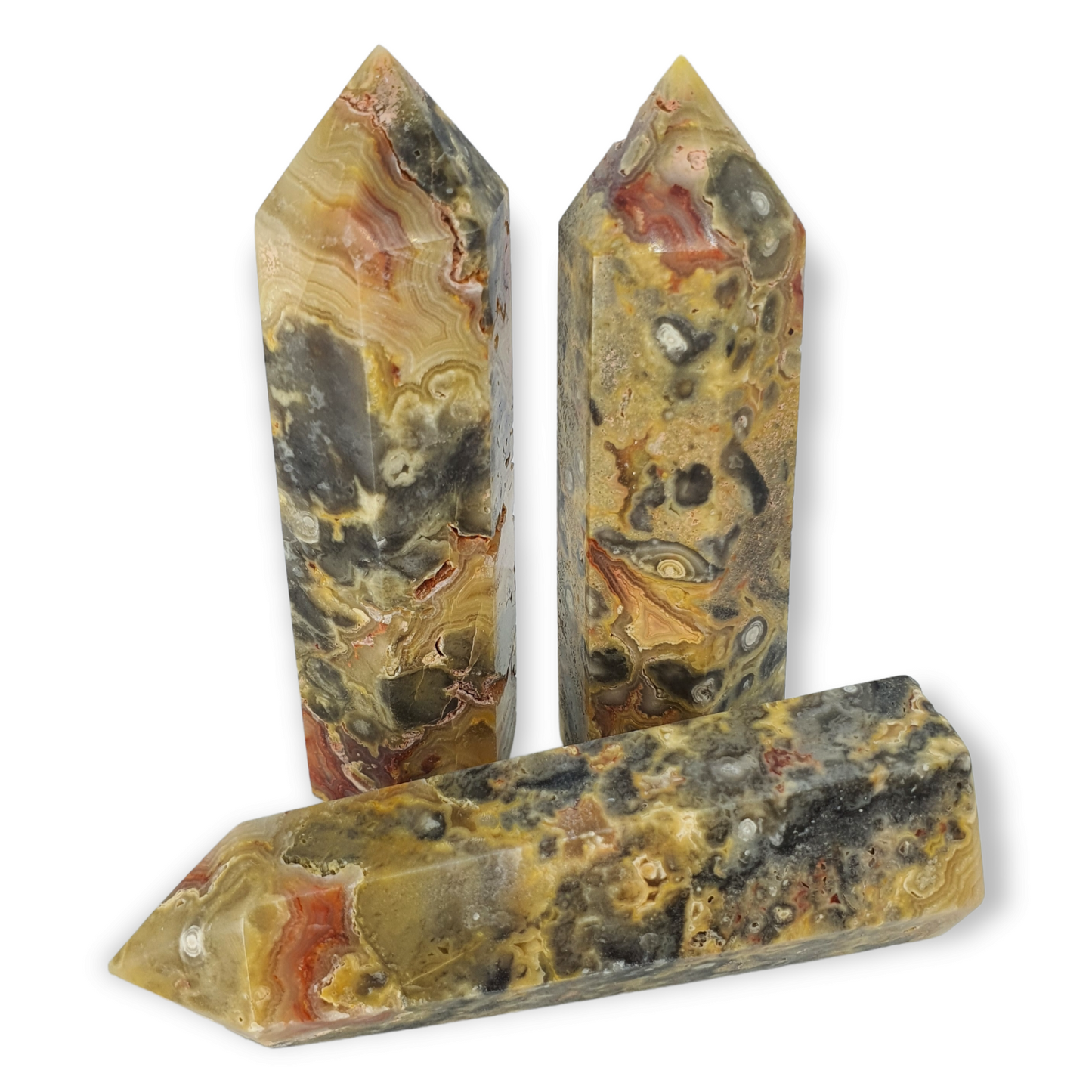Crystals - Crazy Lace Agate (Yellow) Generators/Points