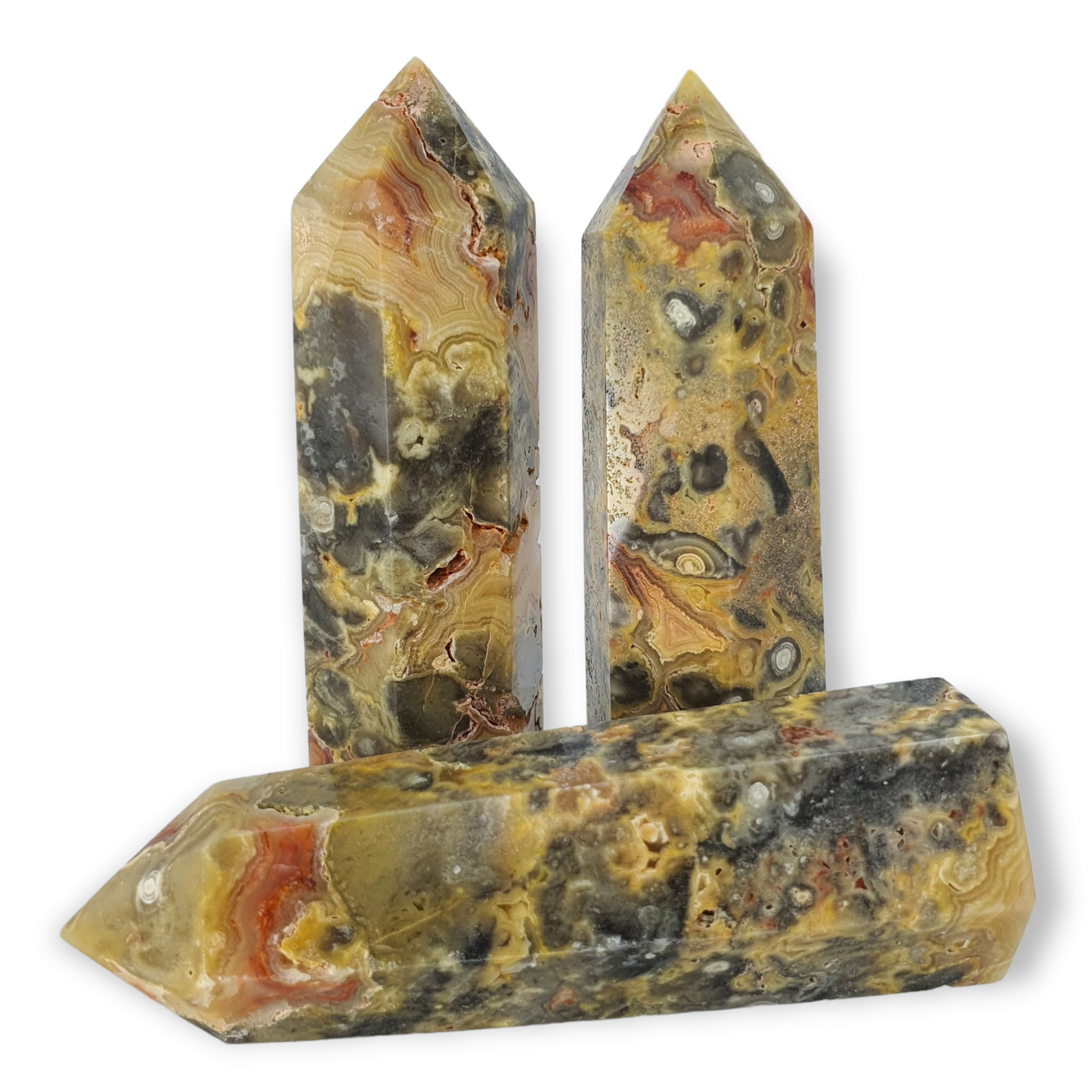 Crystals - Crazy Lace Agate (Yellow) Generators/Points