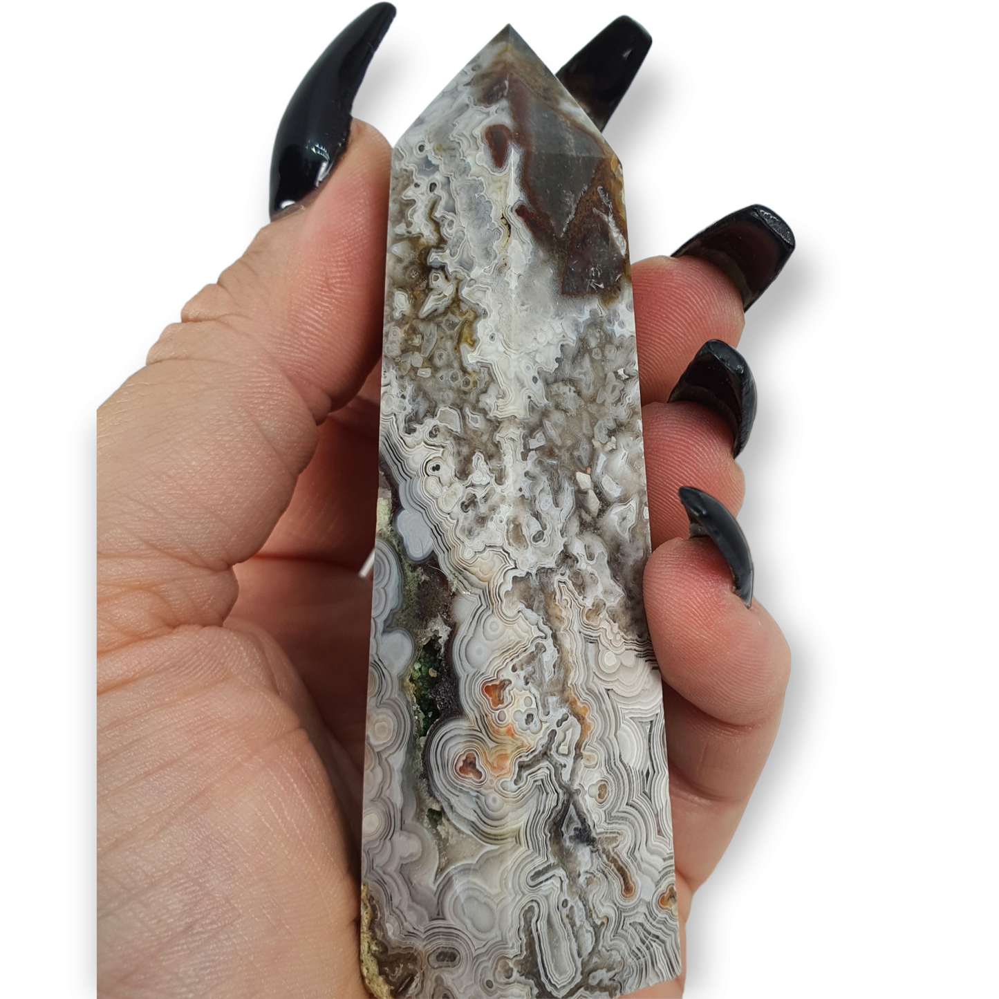 Crystals - Crazy Lace Agate (White) Generators/Points