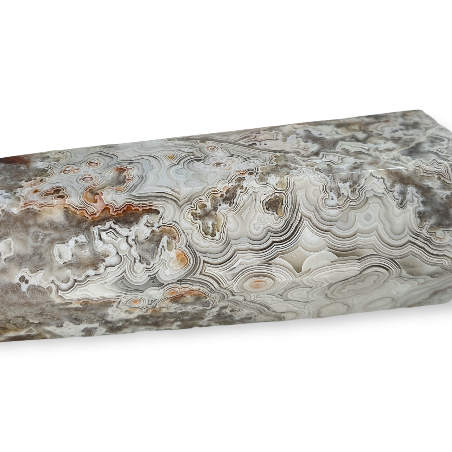 Crystals - Crazy Lace Agate (White) Generators/Points