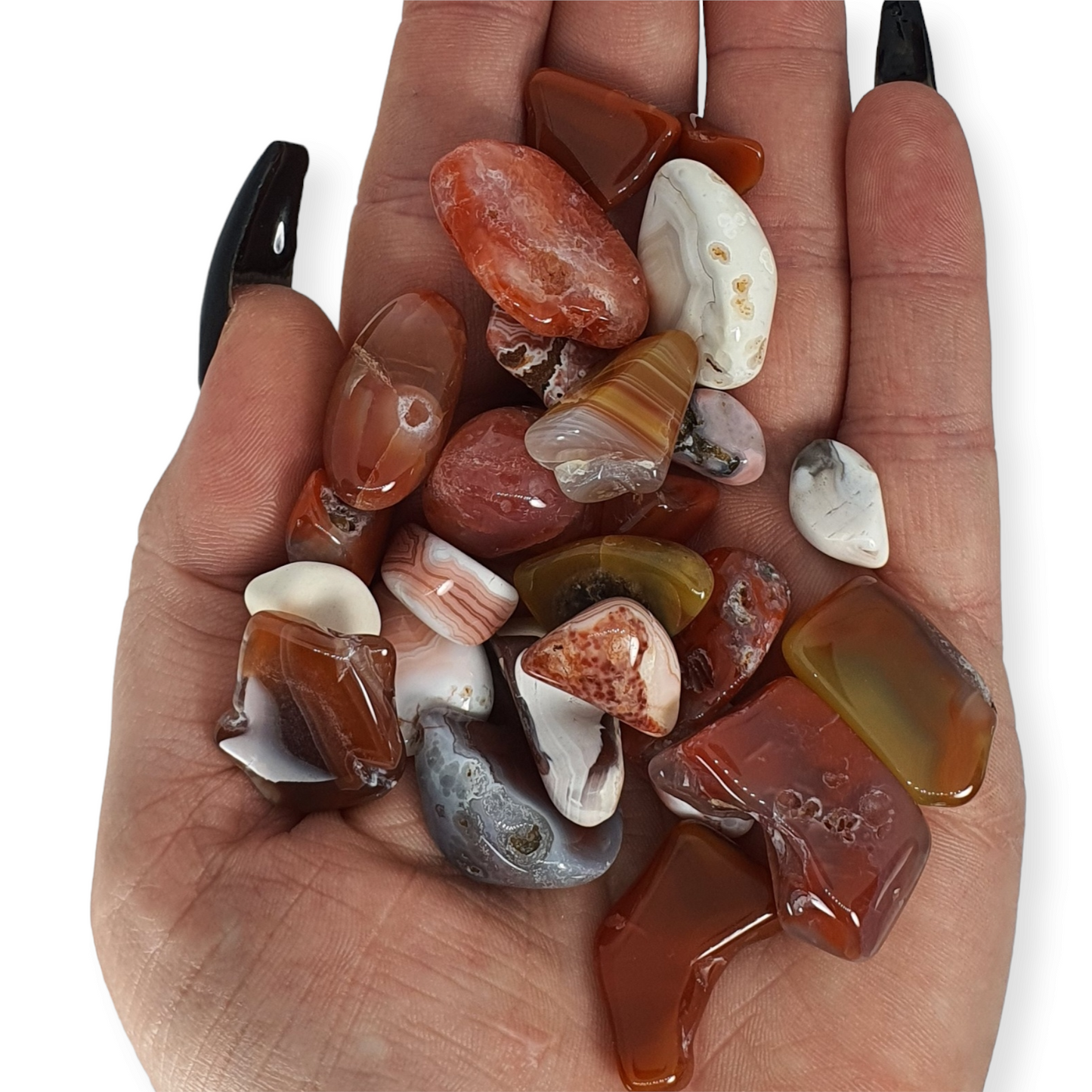 Crystals - Agate (Carnelian) Tumbled Stone (Extra Small Mix)
