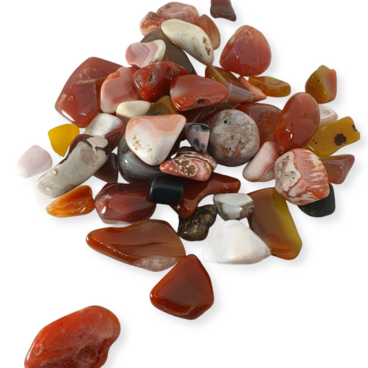 Crystals - Agate (Carnelian) Tumbled Stone (Extra Small Mix)